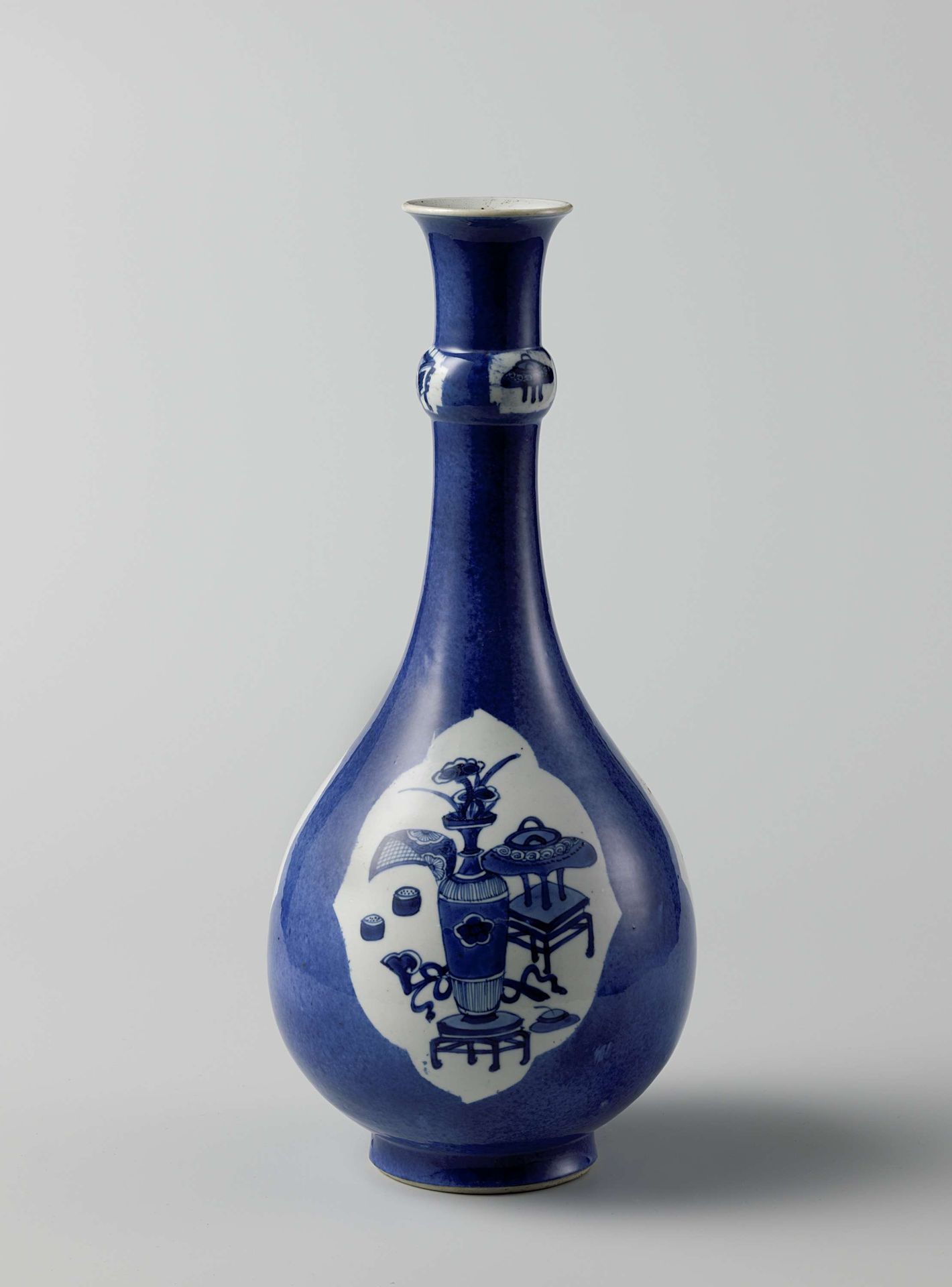 Bottle vase with powder blue, antiquities and precious objects by Anonymous