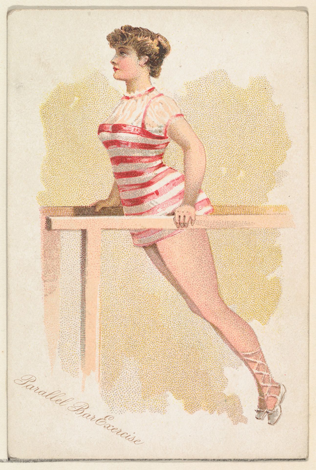 Parallel Bars Exercise, from the Pretty Athletes series (N196) issued by Wm. S. Kimball & Co. by William S. Kimball & Company