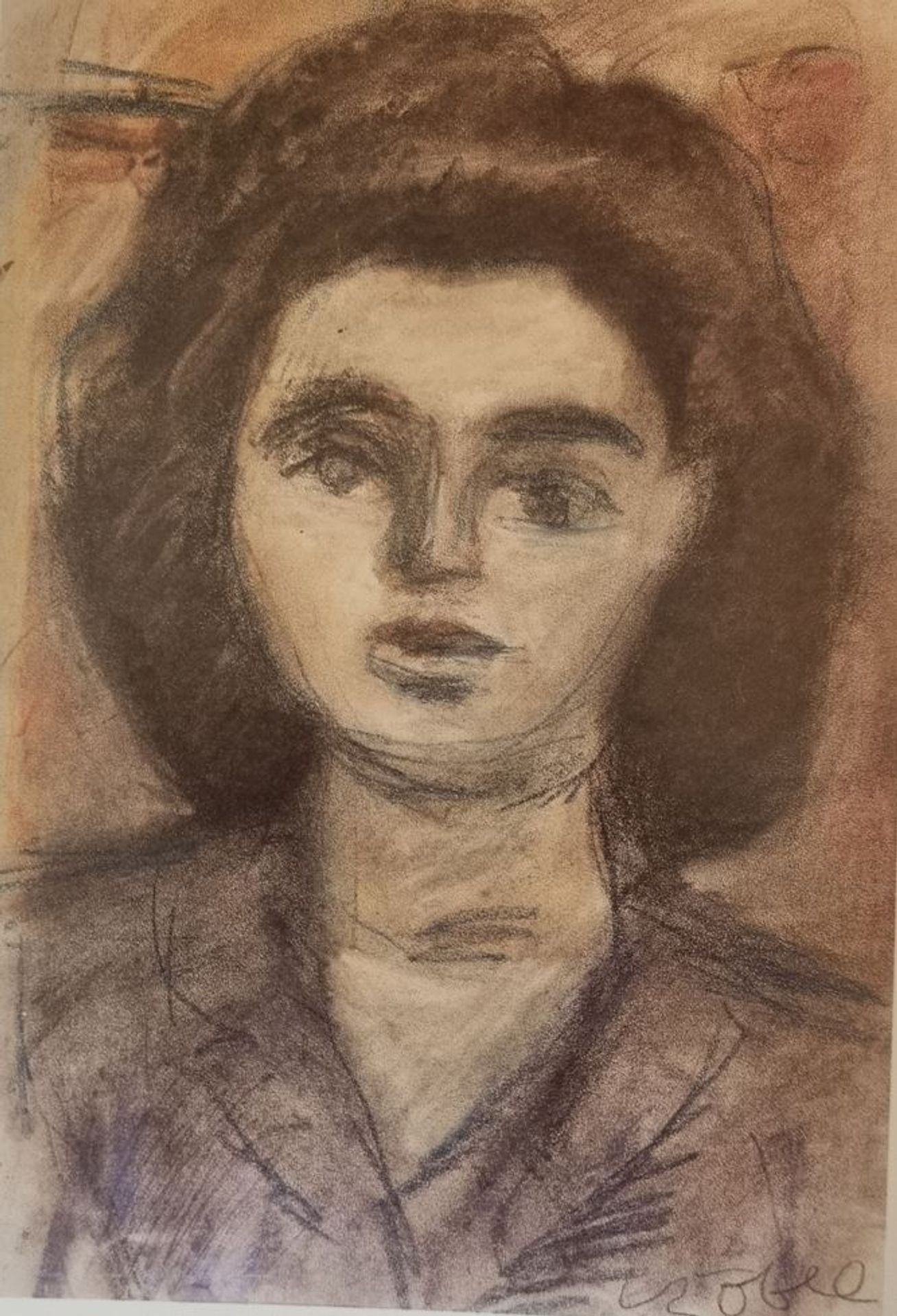 Bela Czobel, Portrait of Girl 1945 by Bela Czobel