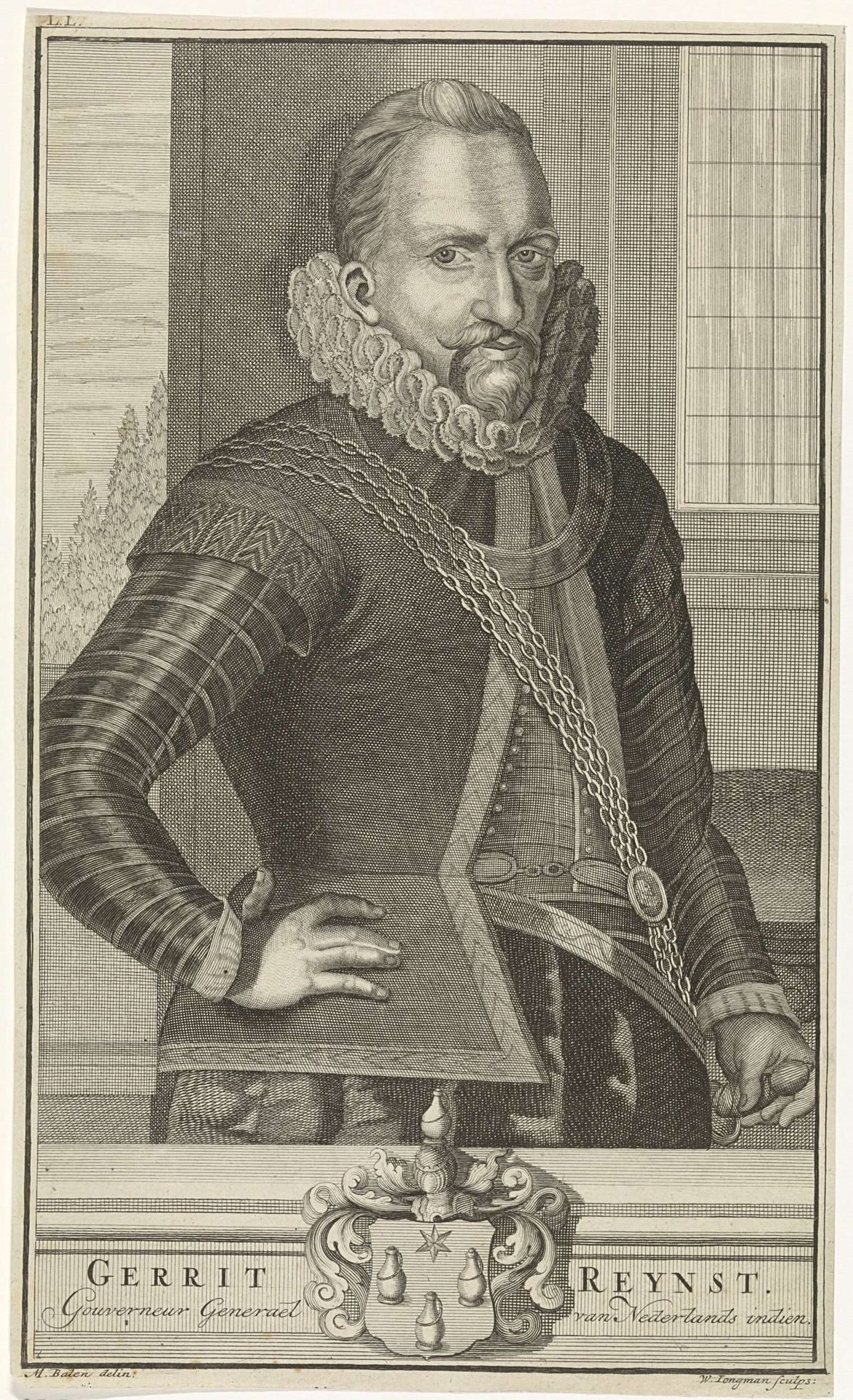 Portret van Gerrit Reynst, gouverneur-generaal van Nederlands-Indië by Wouter Jongman