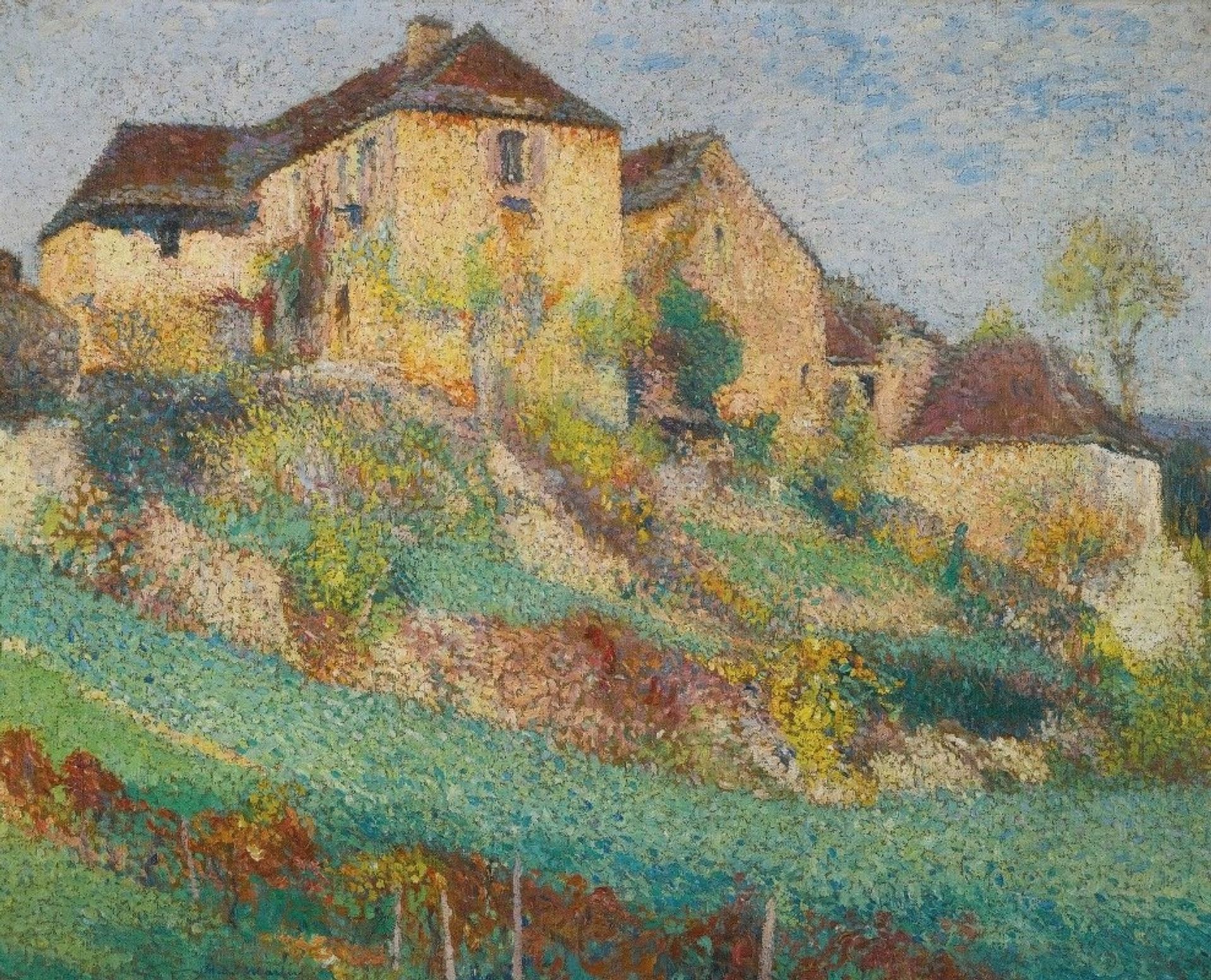 La Grande Maison De La Combe À Labastide-Du-Vert En Été by Henri Martin