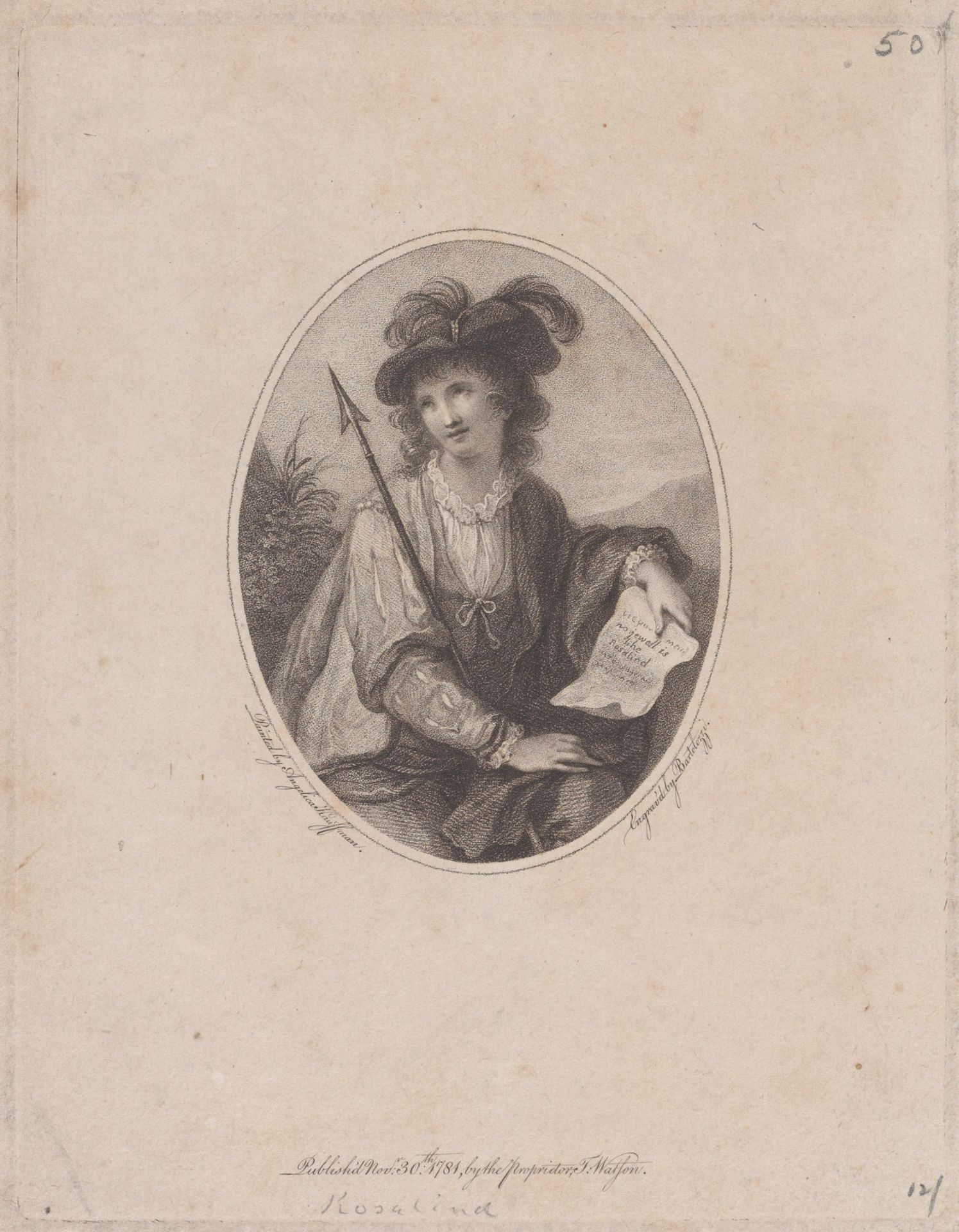 Rosalind by Francesco Bartolozzi