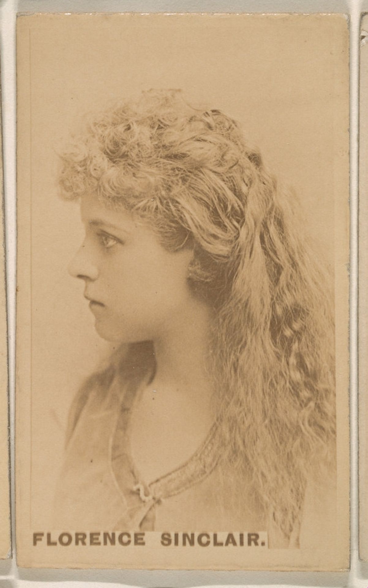 Florence Sinclair, from the Actresses series (N246), Type 1, issued by Kinney Brothers to promote Sporting Extra Cigarettes by Kinney Brothers Tobacco Company