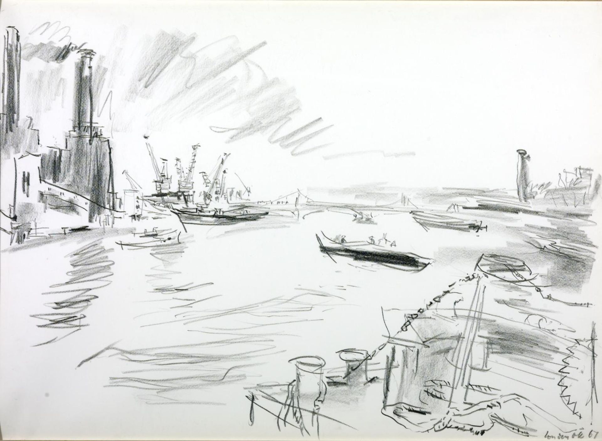 Battersea Power Station (Chelsea Reach) by Oskar Kokoschka