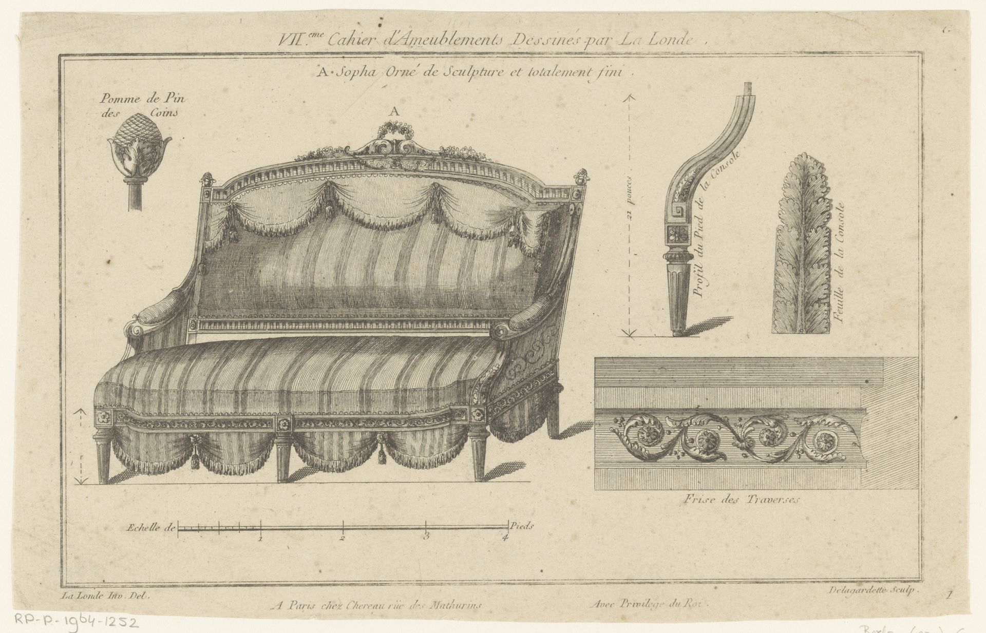 Sofa by Pierre Claude Delagardette