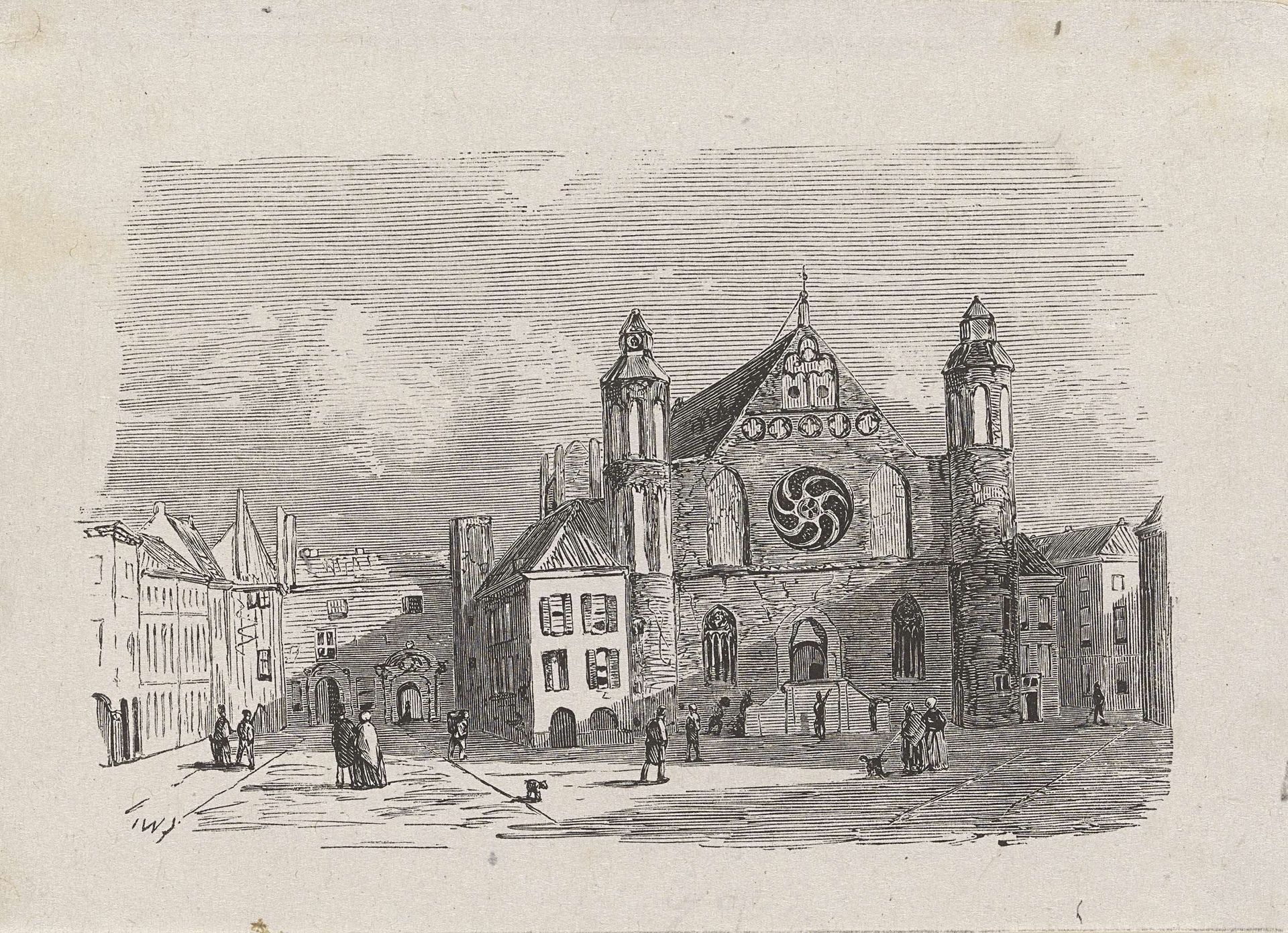 Gezicht op de Ridderzaal te Den Haag by Isaac Weissenbruch