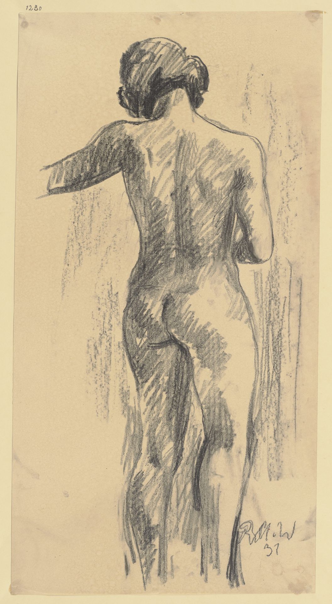 Female nude from behind by Richard Martin Werner