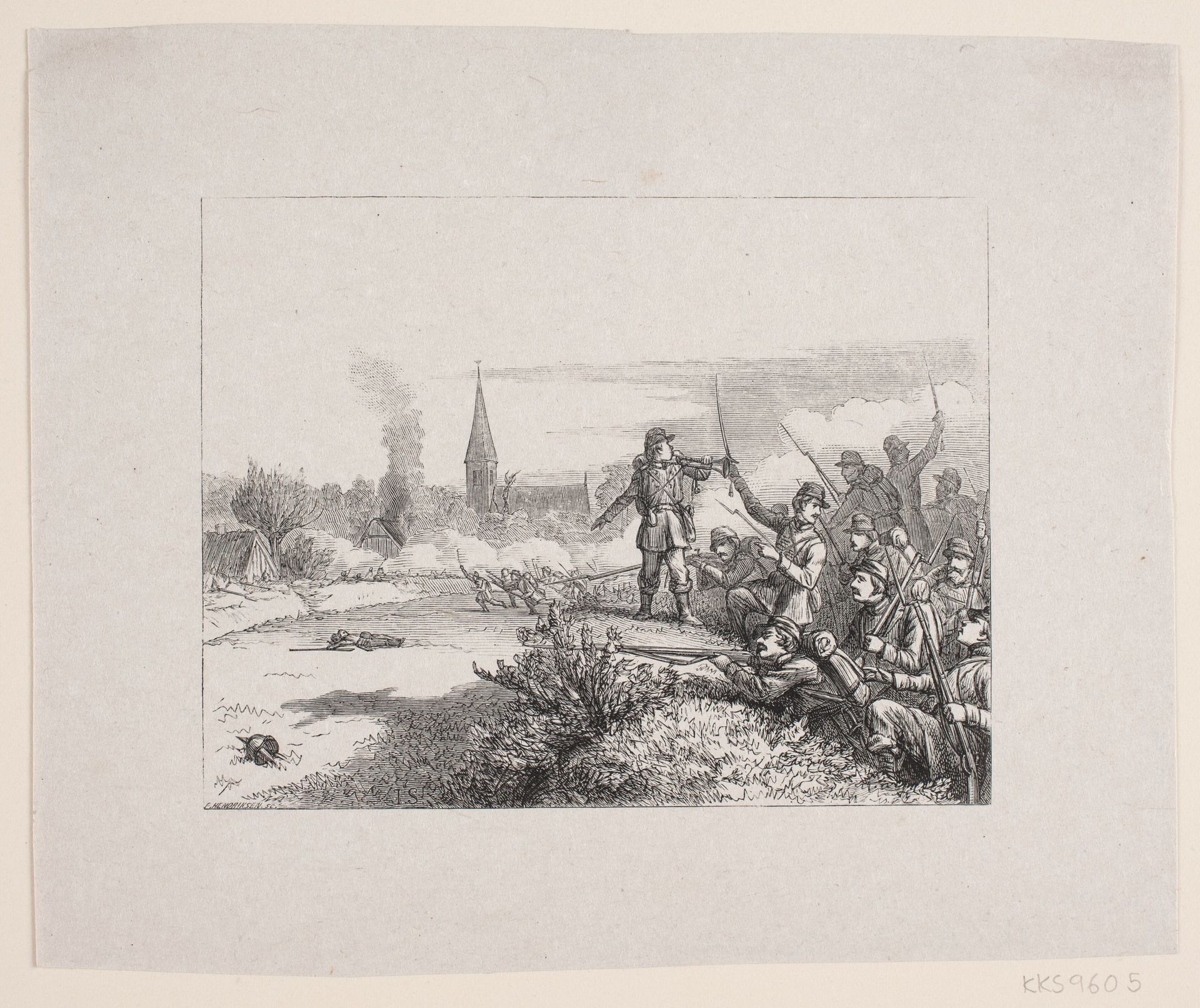 Illustration til Digt af H. P. Holst by F. Hendriksen