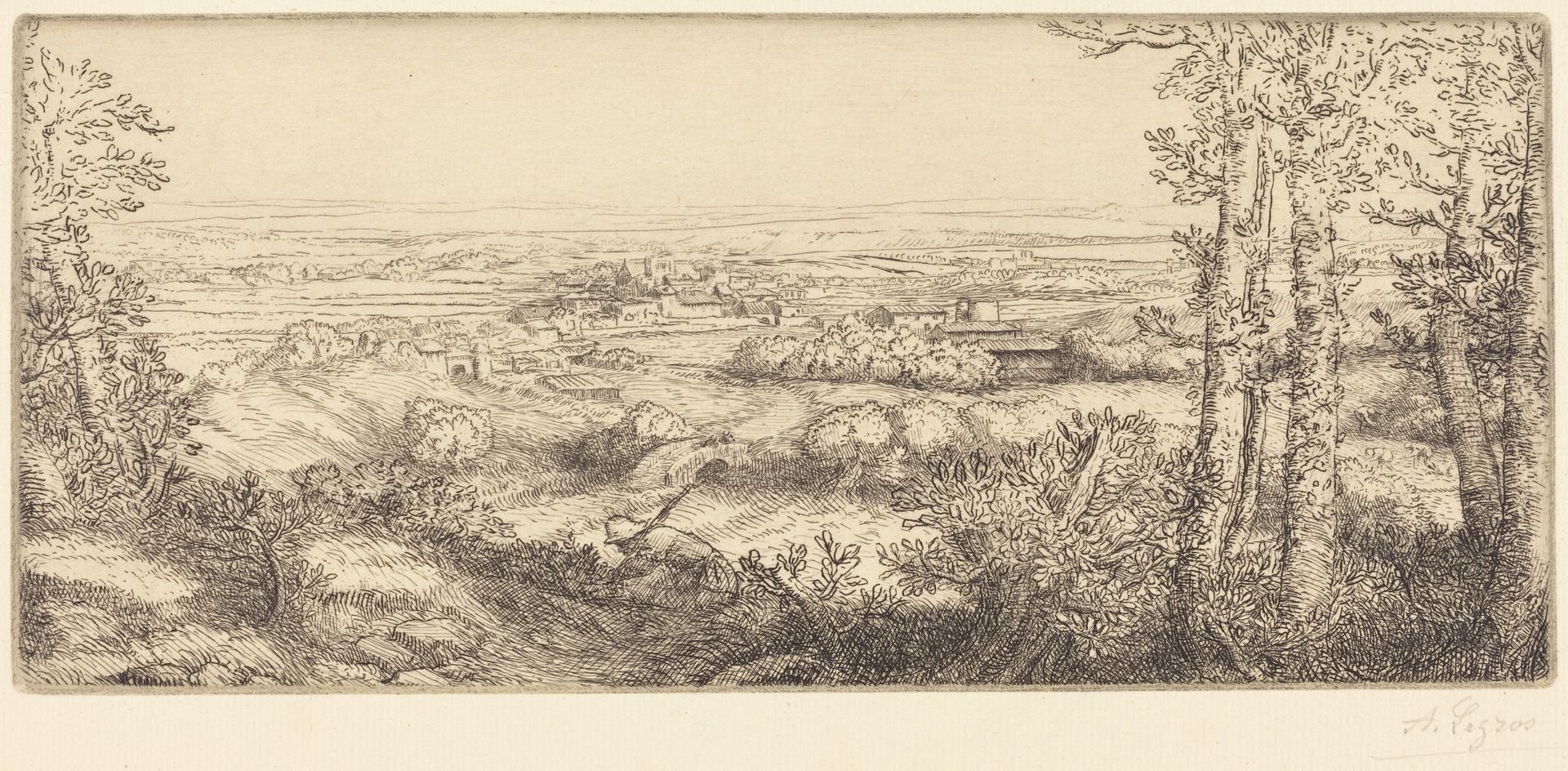 Valley in Bourgogne (Une vallee en Bourgogne) by Alphonse Legros