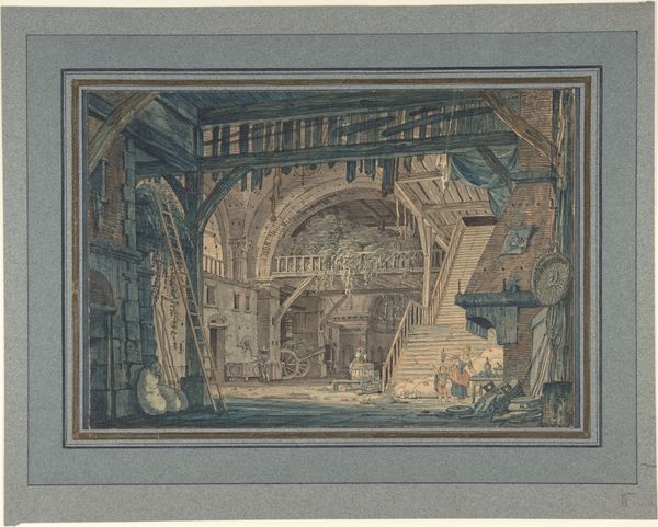 Stage Set Design of an Ancient Roman Ruin being Converted into a Barn ...