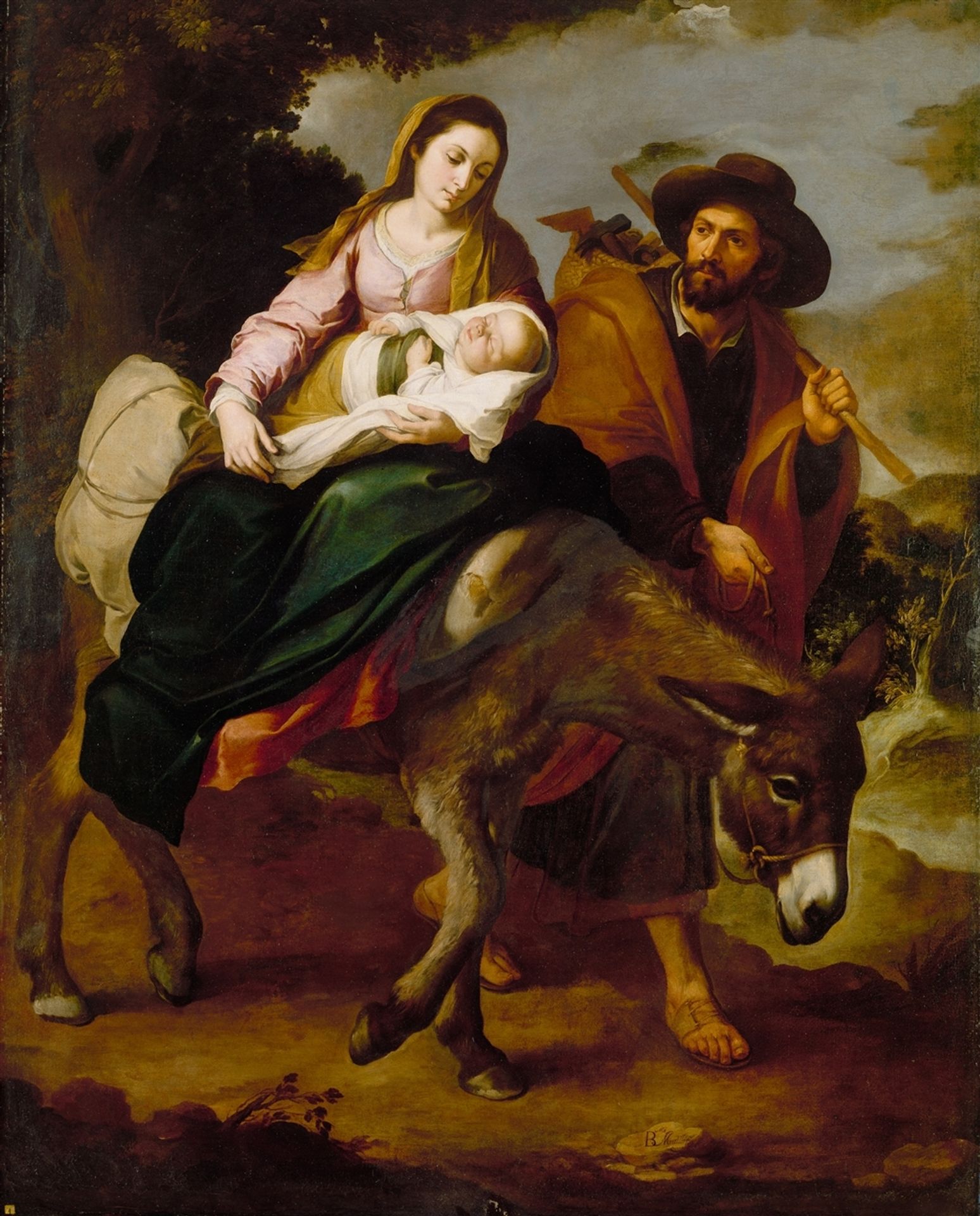 The Flight into Egypt by Bartolomé Estebán Murillo