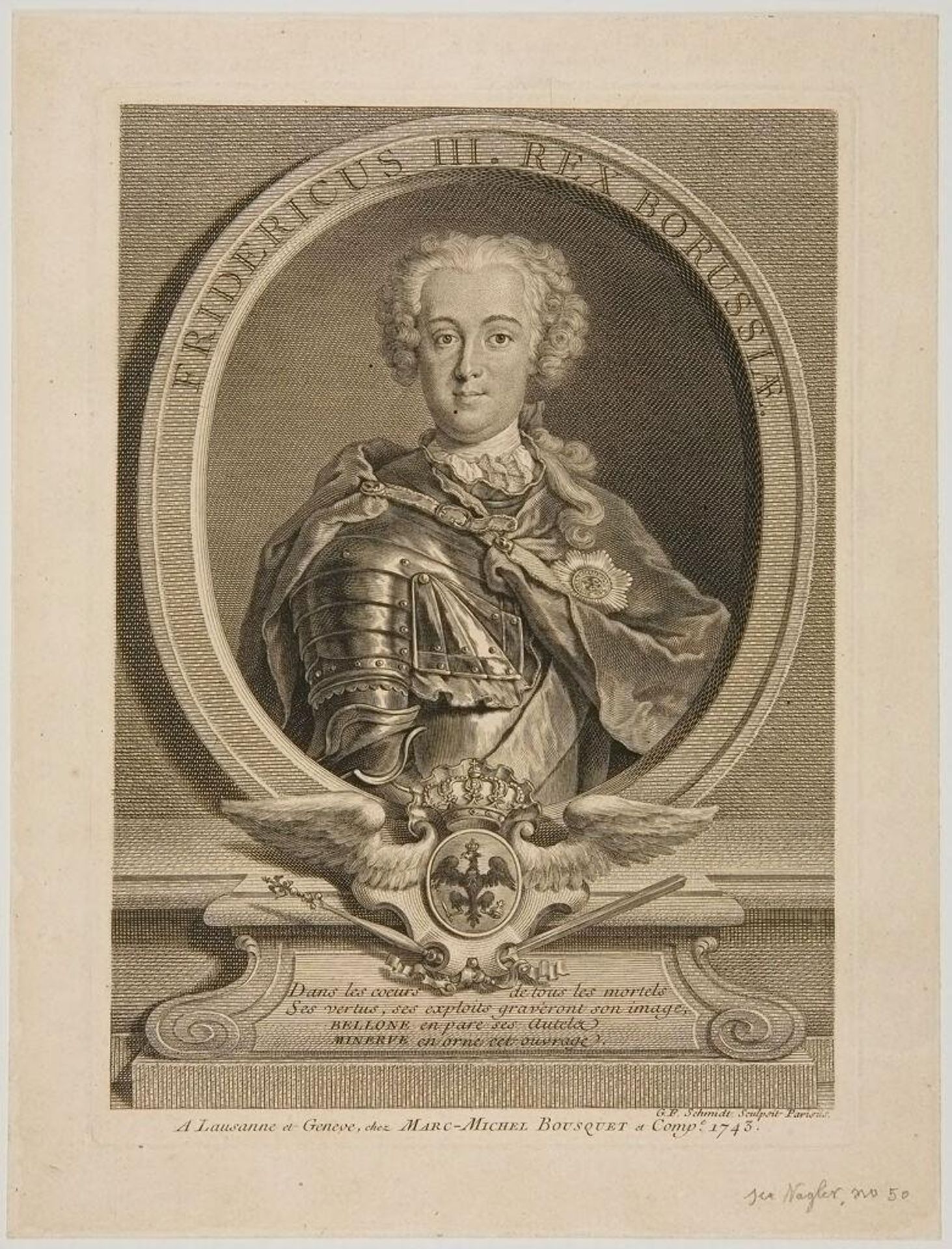 Fridericus III, Rex Borussiae by Georg Friedrich Schmidt
