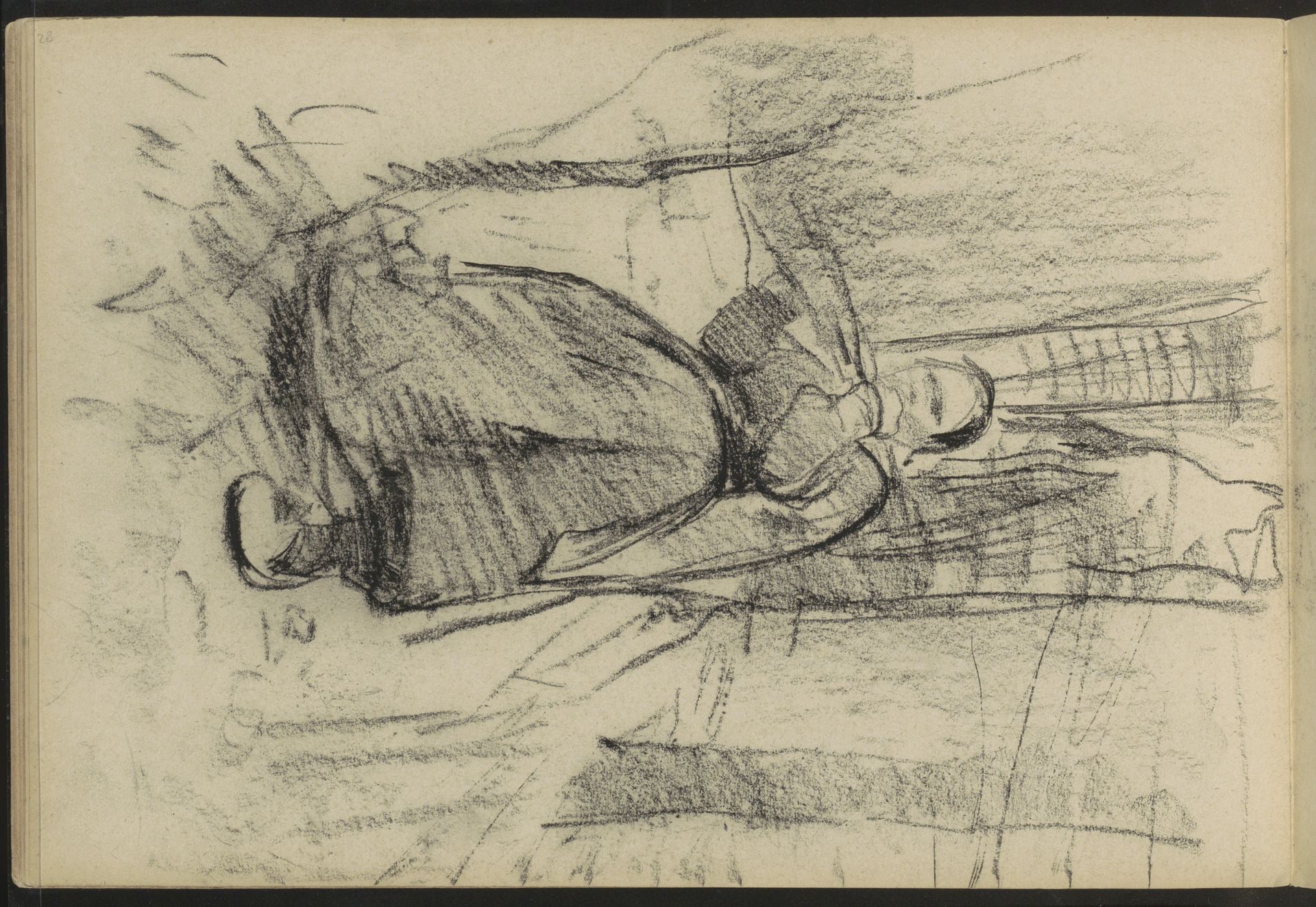 Jonge vrouw met takkenbos by Willem Witsen