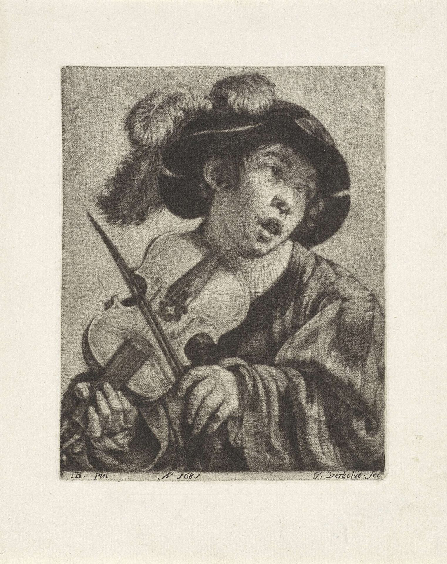 Vioolspeler by Jan Verkolje, I