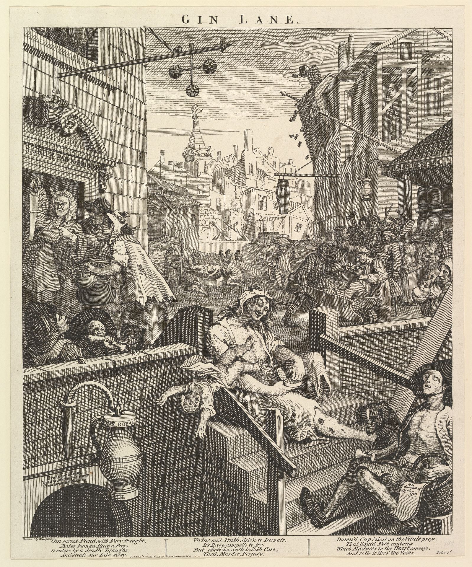 Gin Lane by William Hogarth
