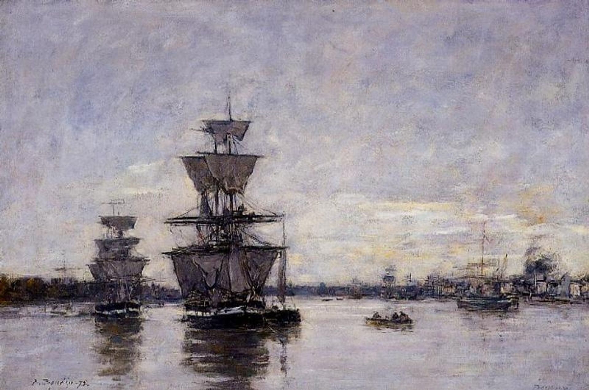 The Port of Bordeaux by Eugène Boudin
