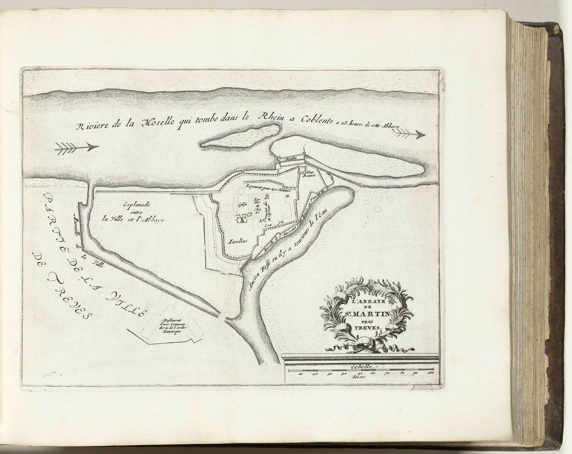 Plattegrond van de abdij van St. Martin bij Trier, ca. 1693-1695 by Anonymous