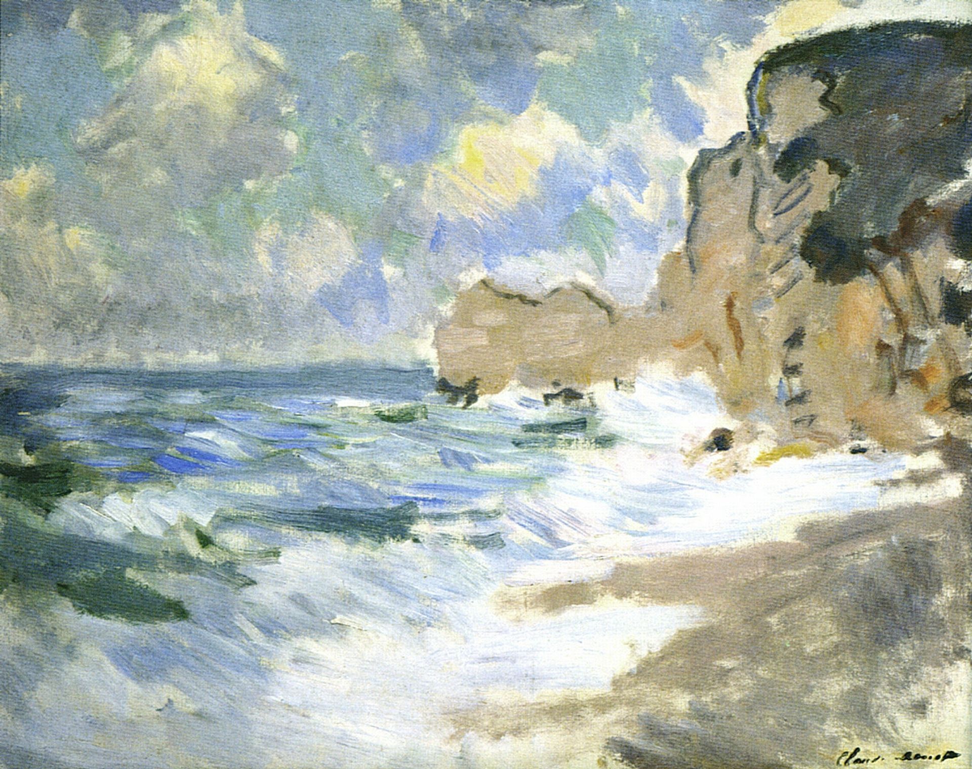 Receding Waves by Claude Monet