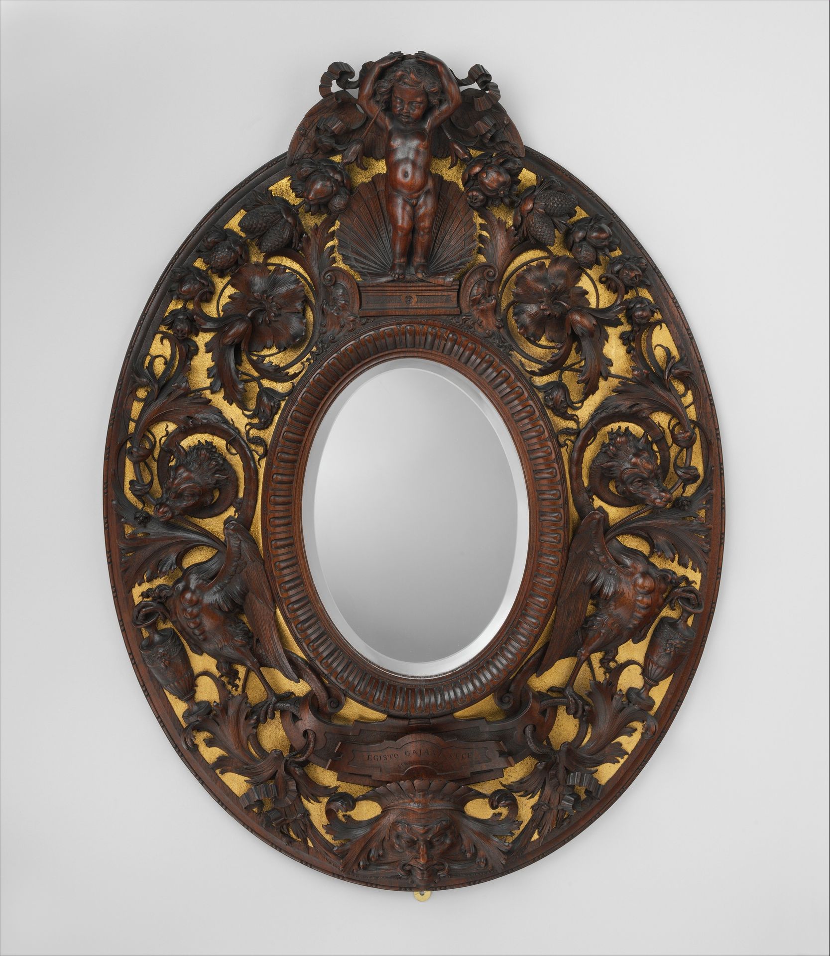 Oval frame by Egisto Gajani