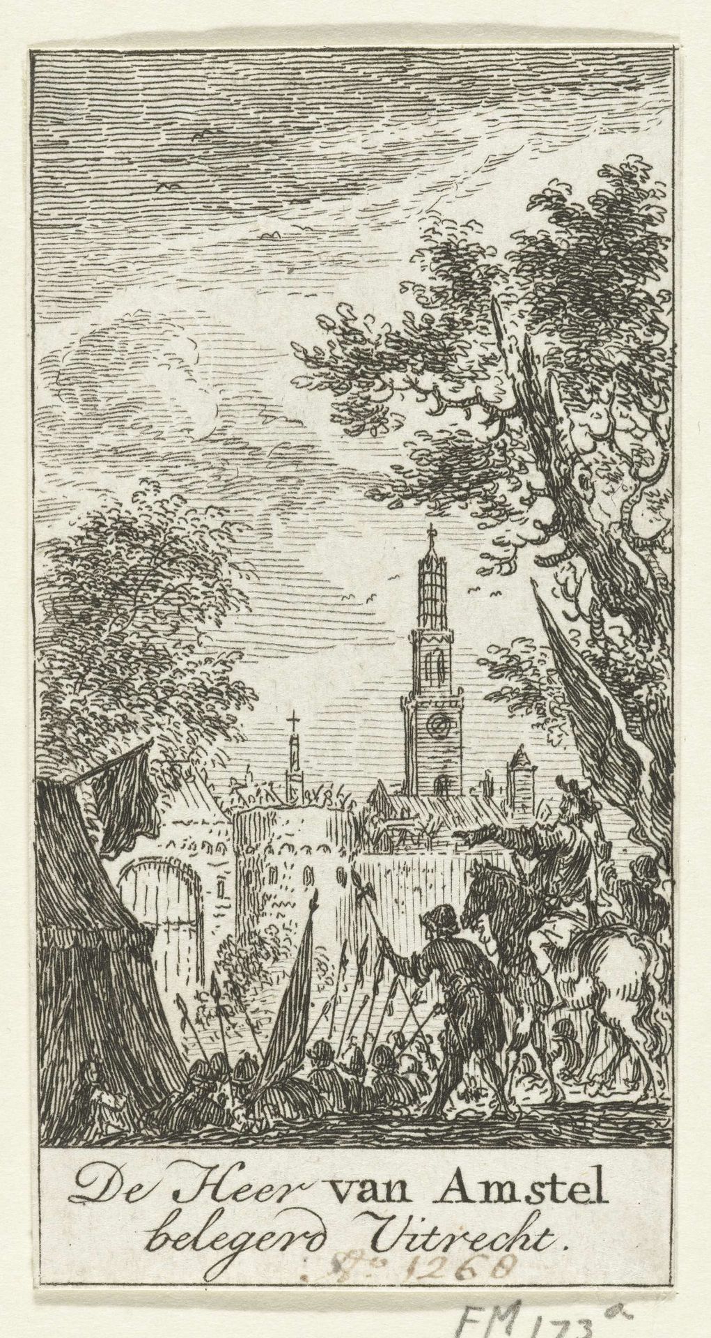 Utrecht belegerd door Gijsbrecht IV van Amstel, ca. 1268-1272 by Simon Fokke