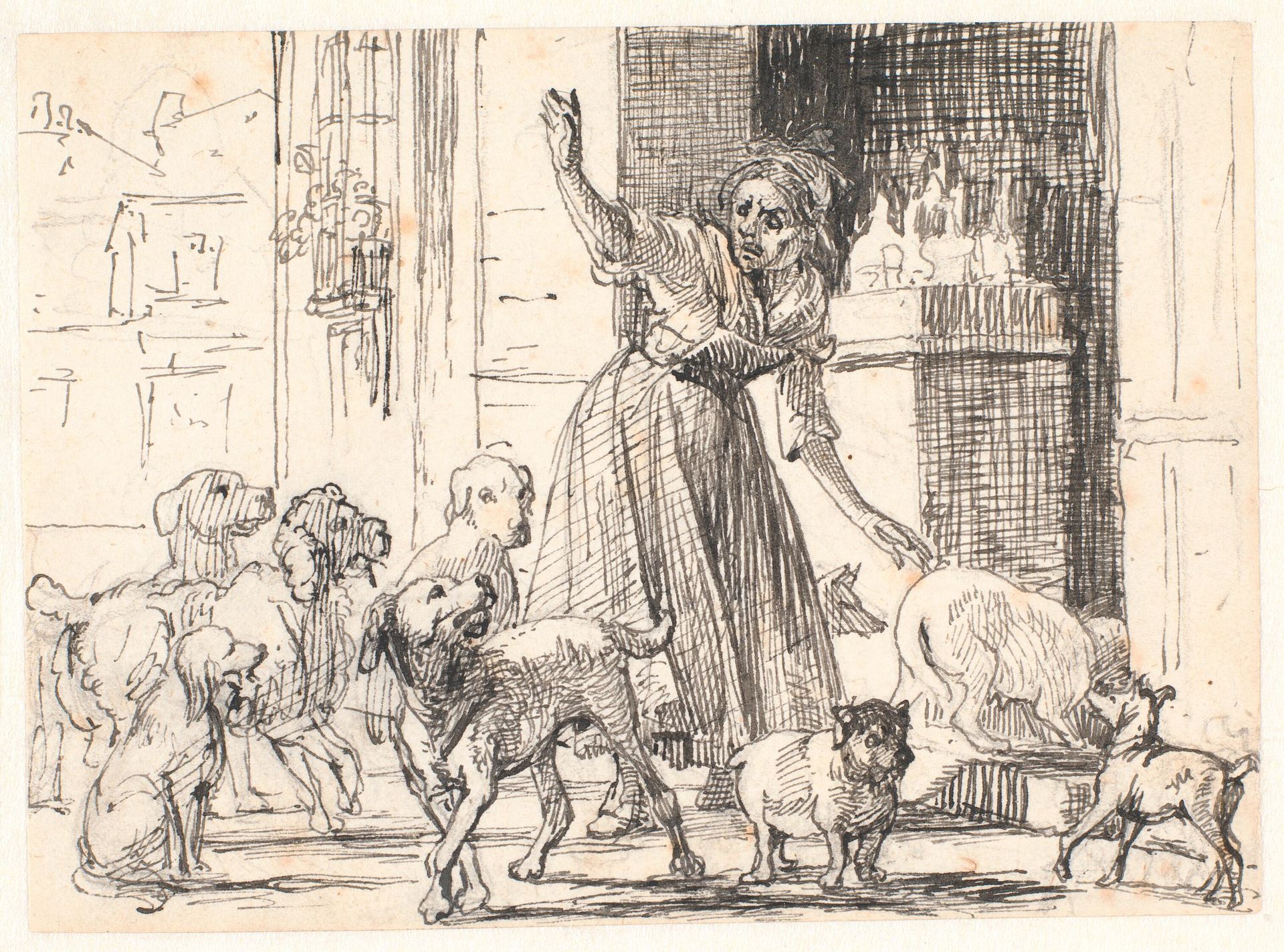 De påtrængende bejlere by Wilhelm Marstrand