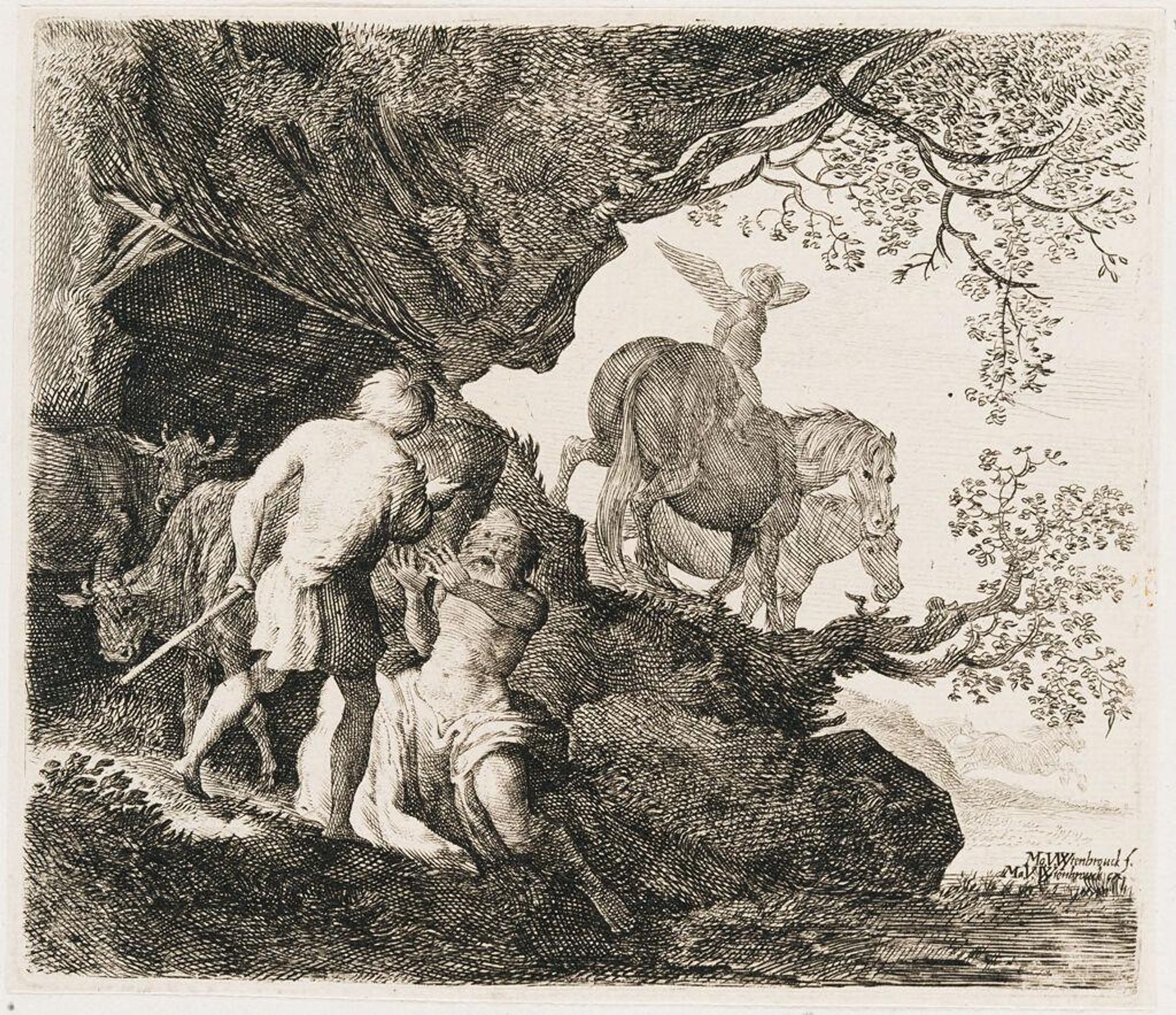 Mercury Punishes Battus by Moyses van Uyttenbroeck