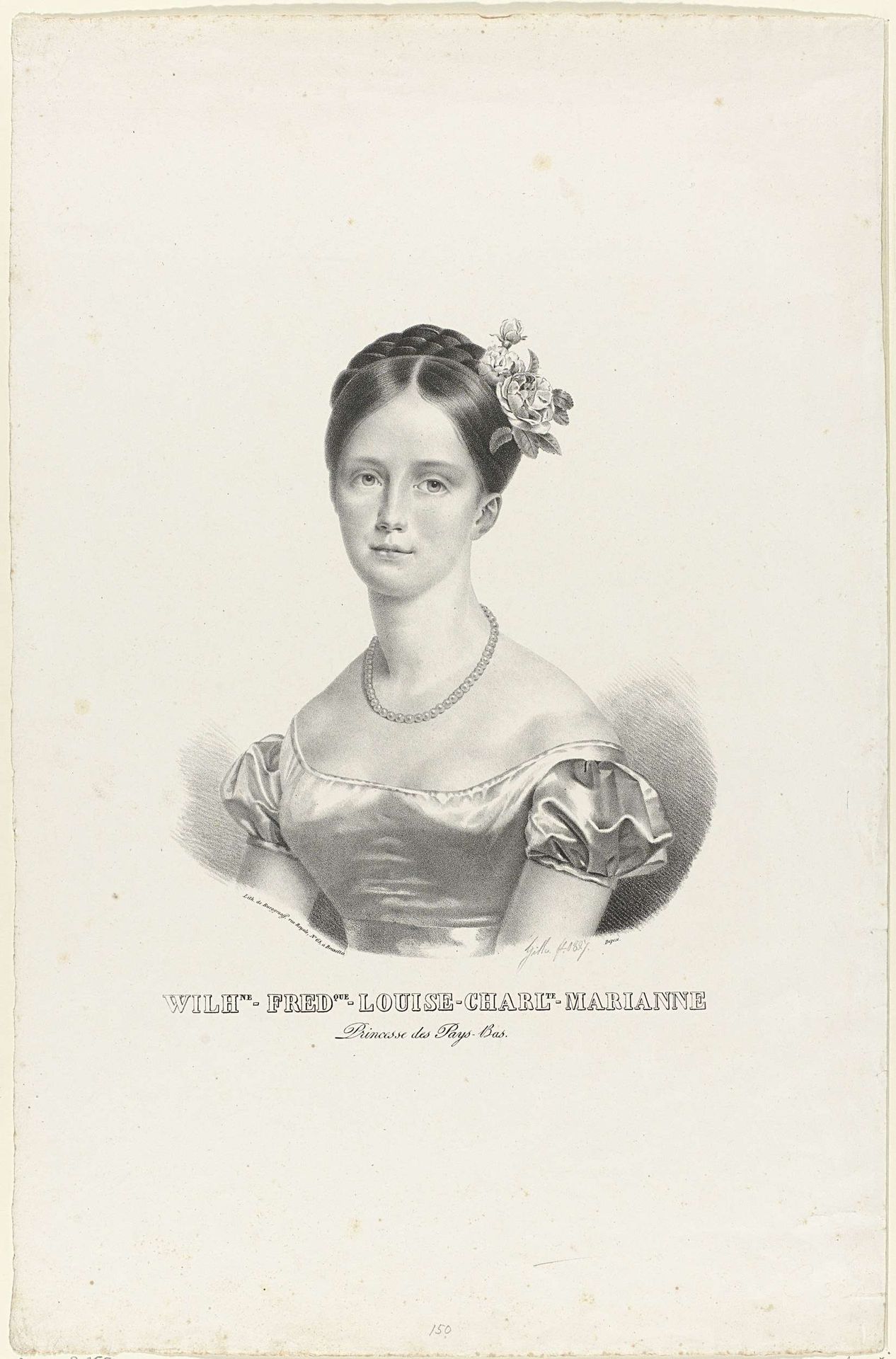 Portret van Marianne, prinses der Nederlanden by P. Gillo