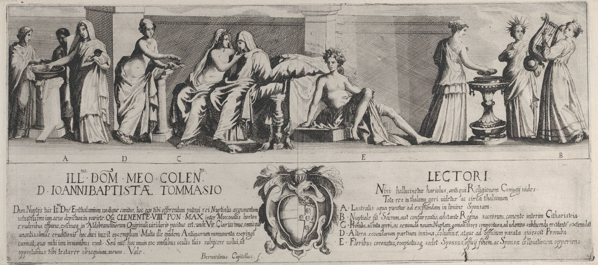 A Marriage Ceremony, after an antique painting in the possession of the Aldobrandini by Bernardino Capitelli