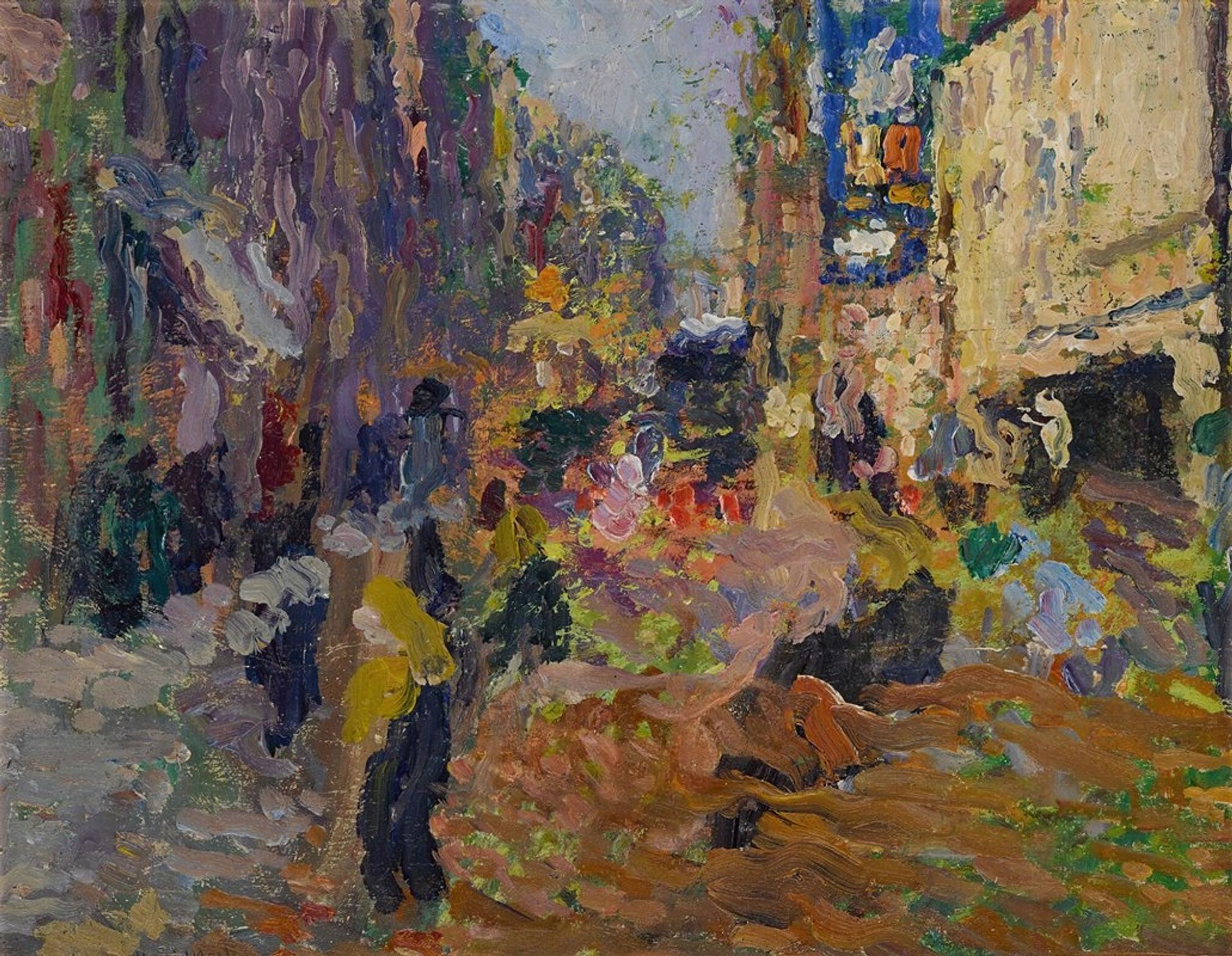 Scène de rue by Henri Martin