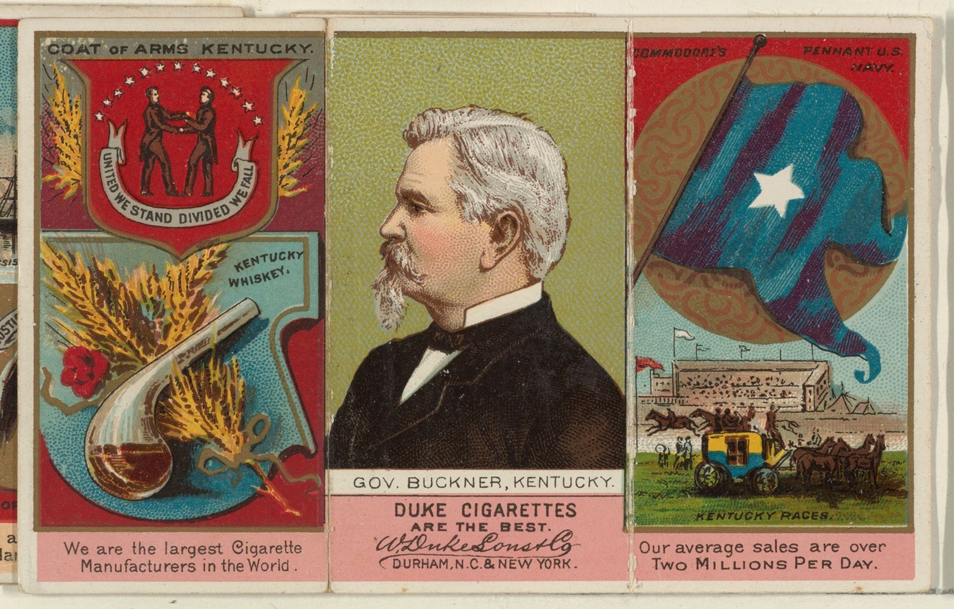 Governor Buckner, Kentucky, from "Governors, Arms, Etc." series (N133-2), issued by Duke Sons & Co. by W. Duke, Sons & Co.