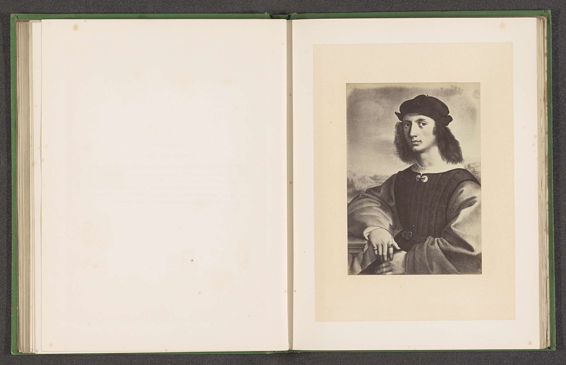 Fotoreproductie van een tekening van de het portret van Agnolo Doni door Rafaël by Joseph Cundall