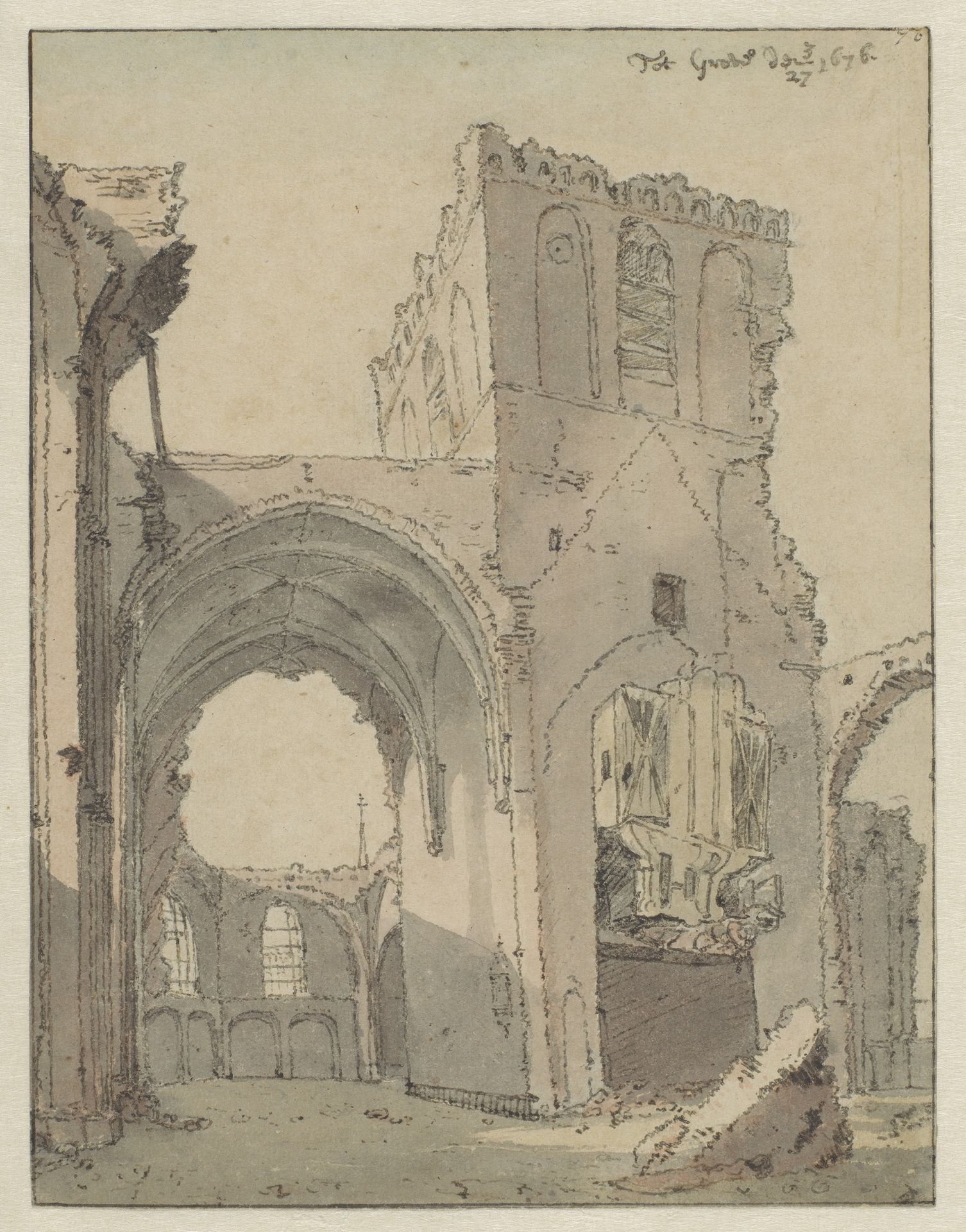The Ruin of the Grote Kerk at Grave by Valentijn Klotz
