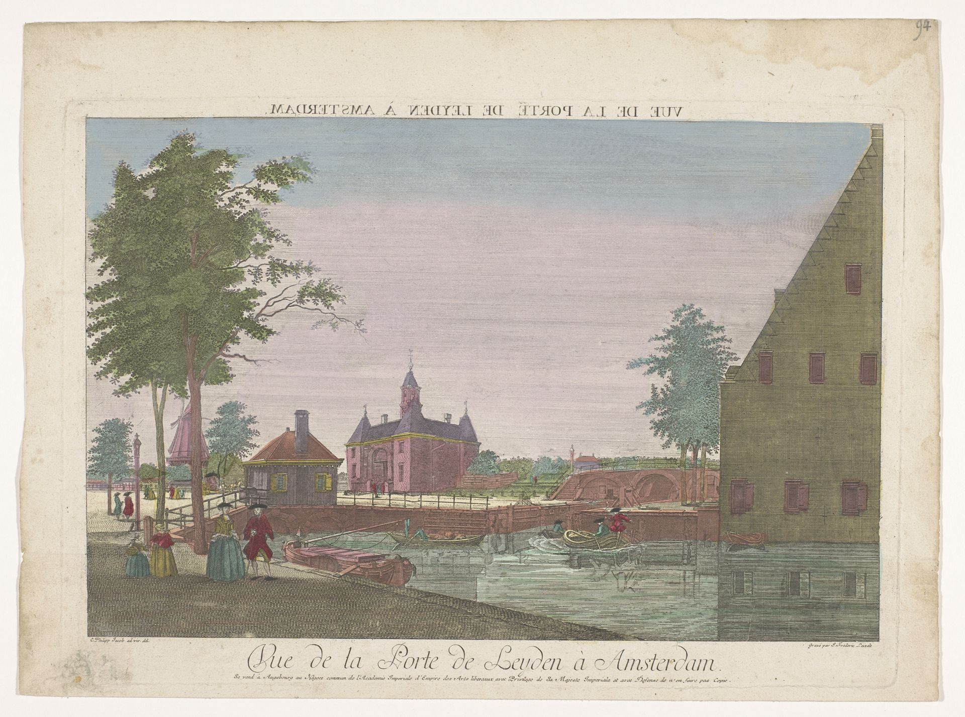 Gezicht op de Leidsepoort te Amsterdam by Kaiserlich Franziskische Akademie