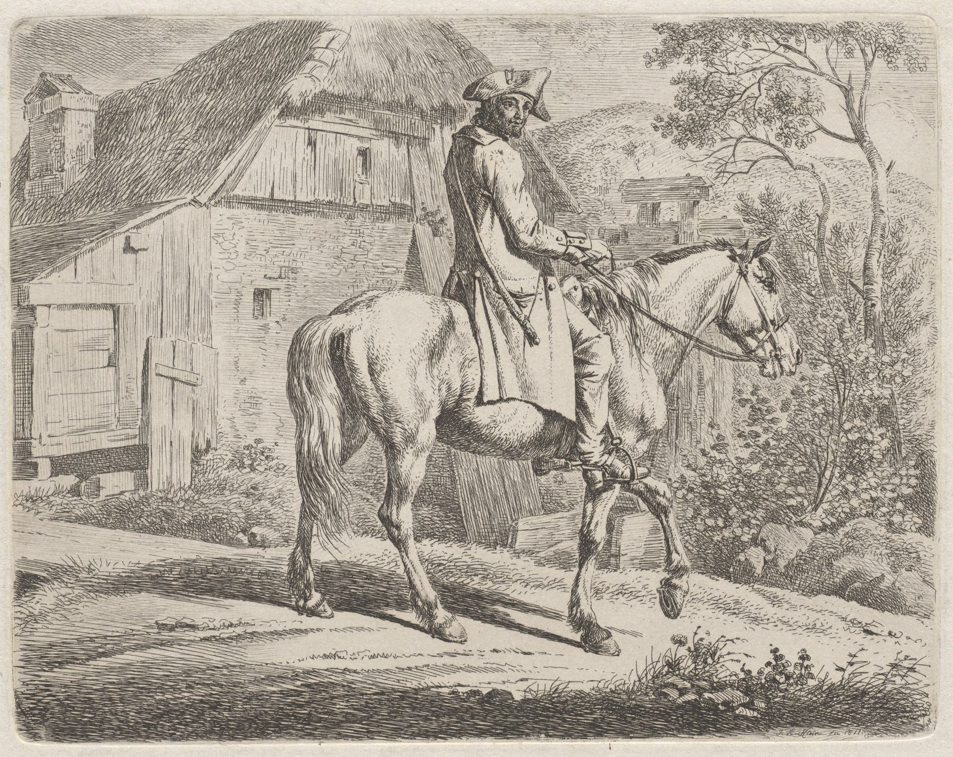 Cattle Dealer on Horseback by Johann Adam Klein