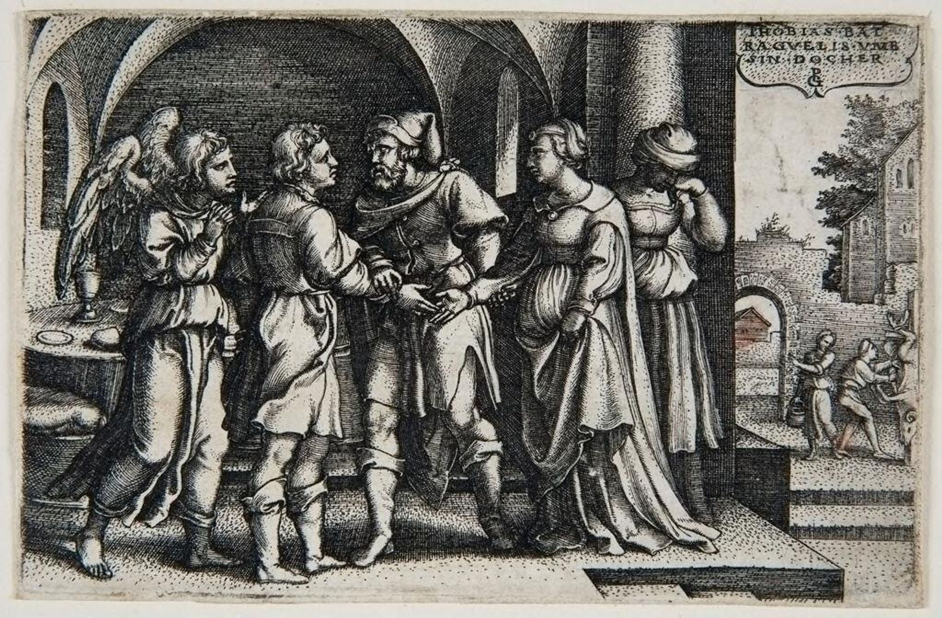 The Marriage of Tobias and Sara, the Daughter of Rachel by Georg Pencz