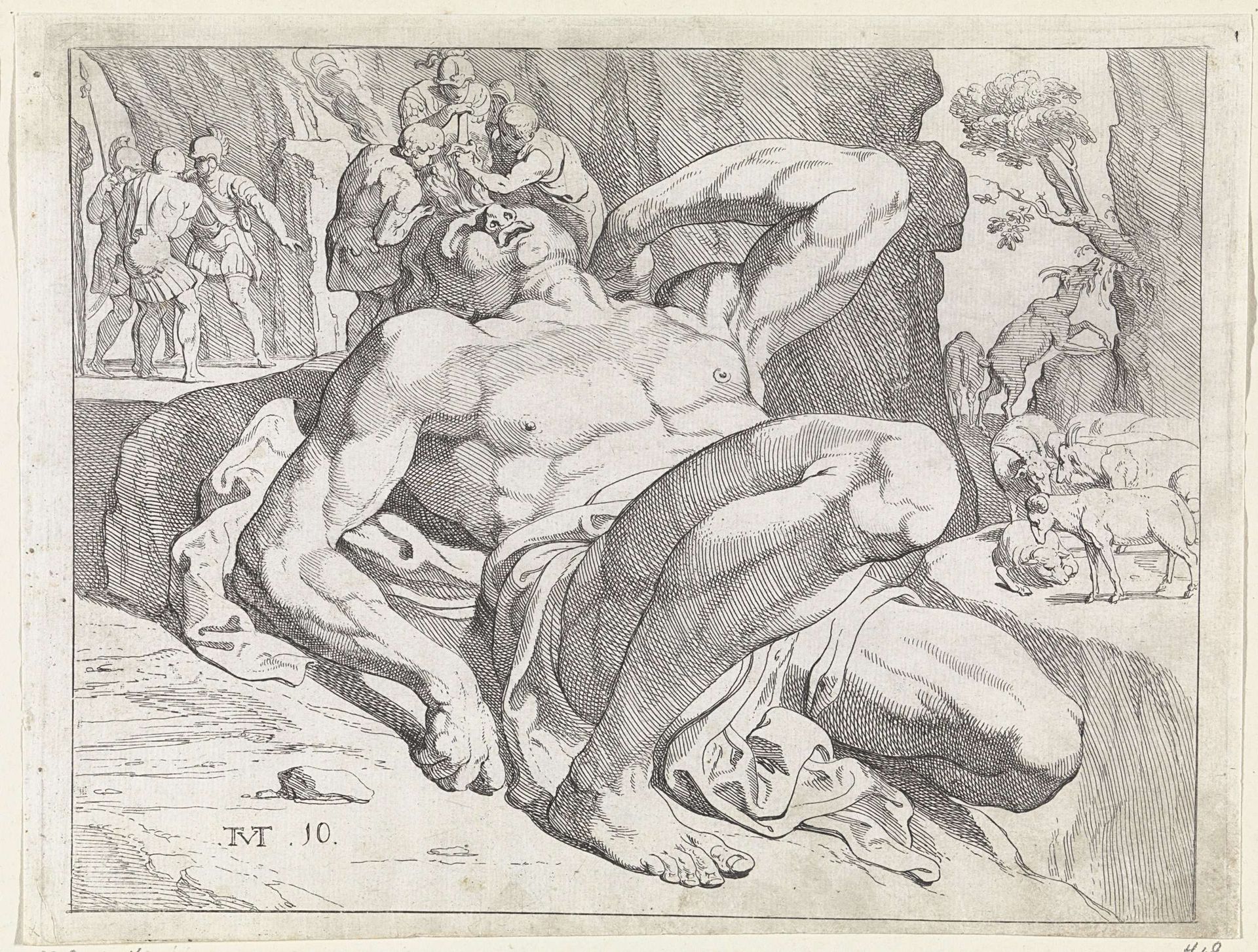 Blindmaking van Polyphemus by Theodoor van Thulden