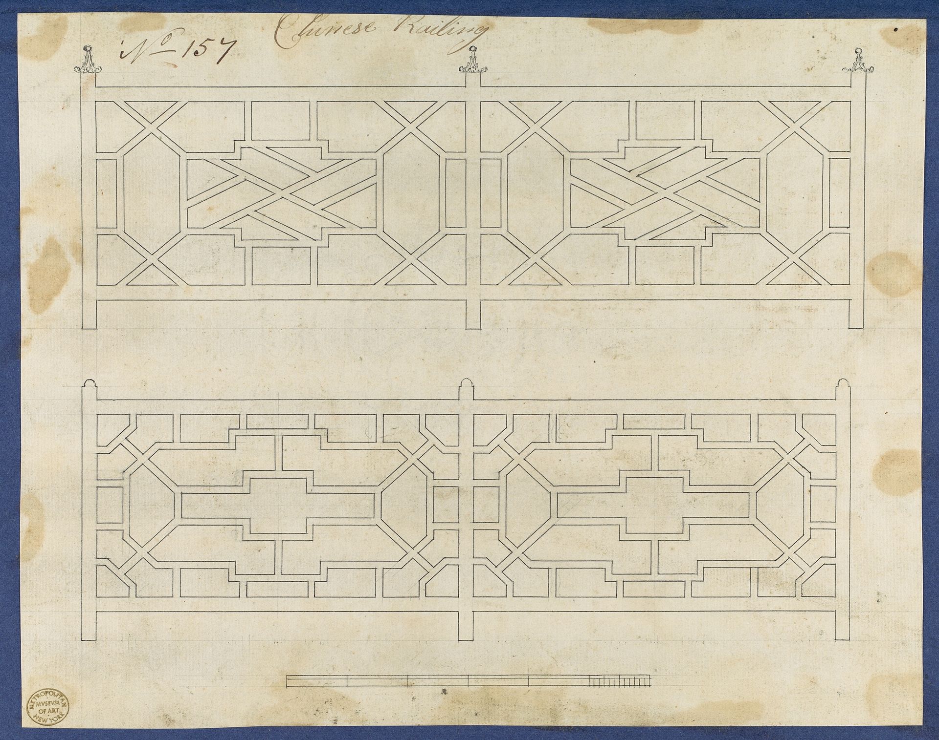 Chinese Railing, from Chippendale Drawings, Vol. II by Thomas Chippendale
