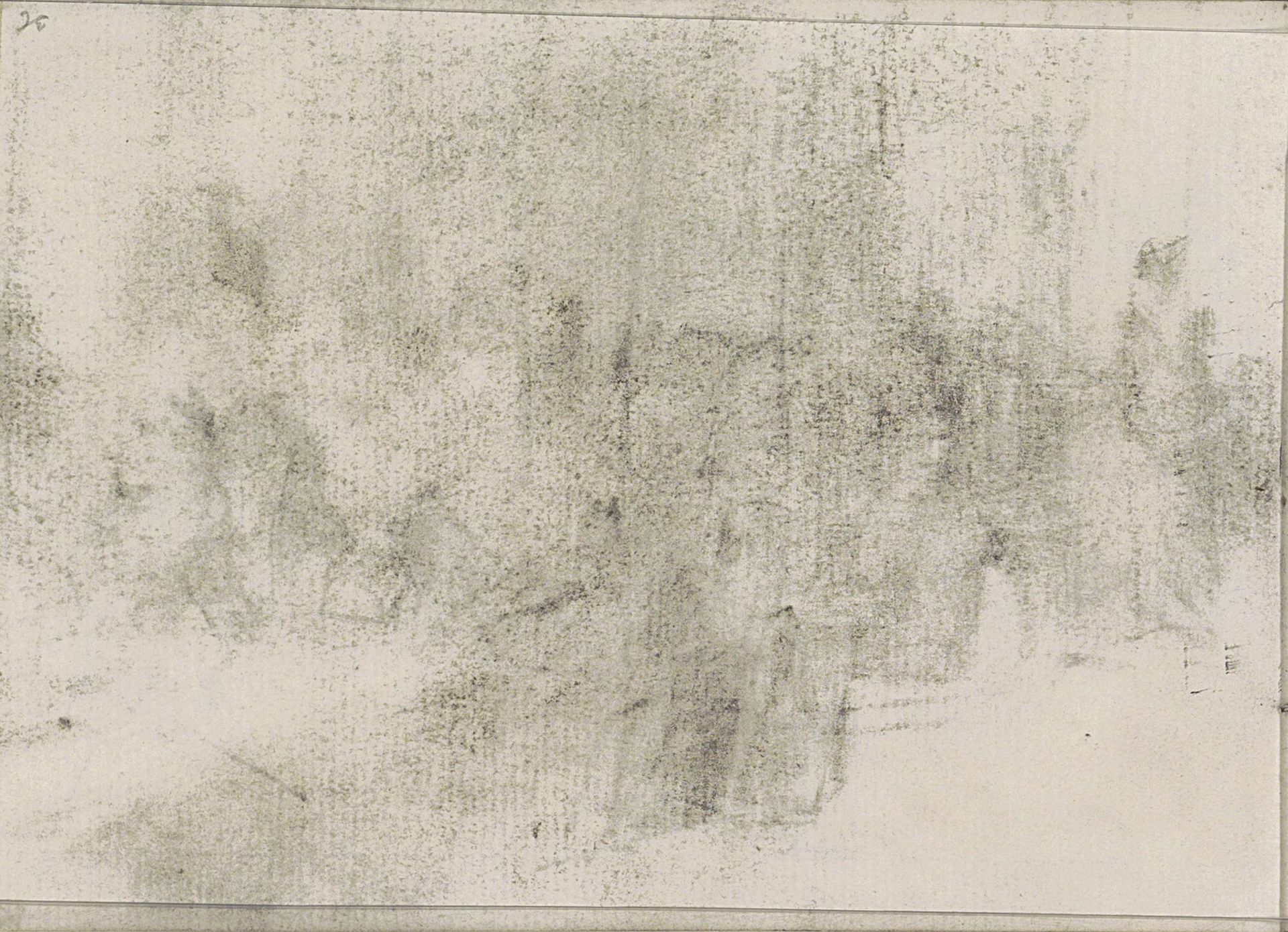 Abklatsch van de krijttekening op blad 18 recto by Isaac Israels