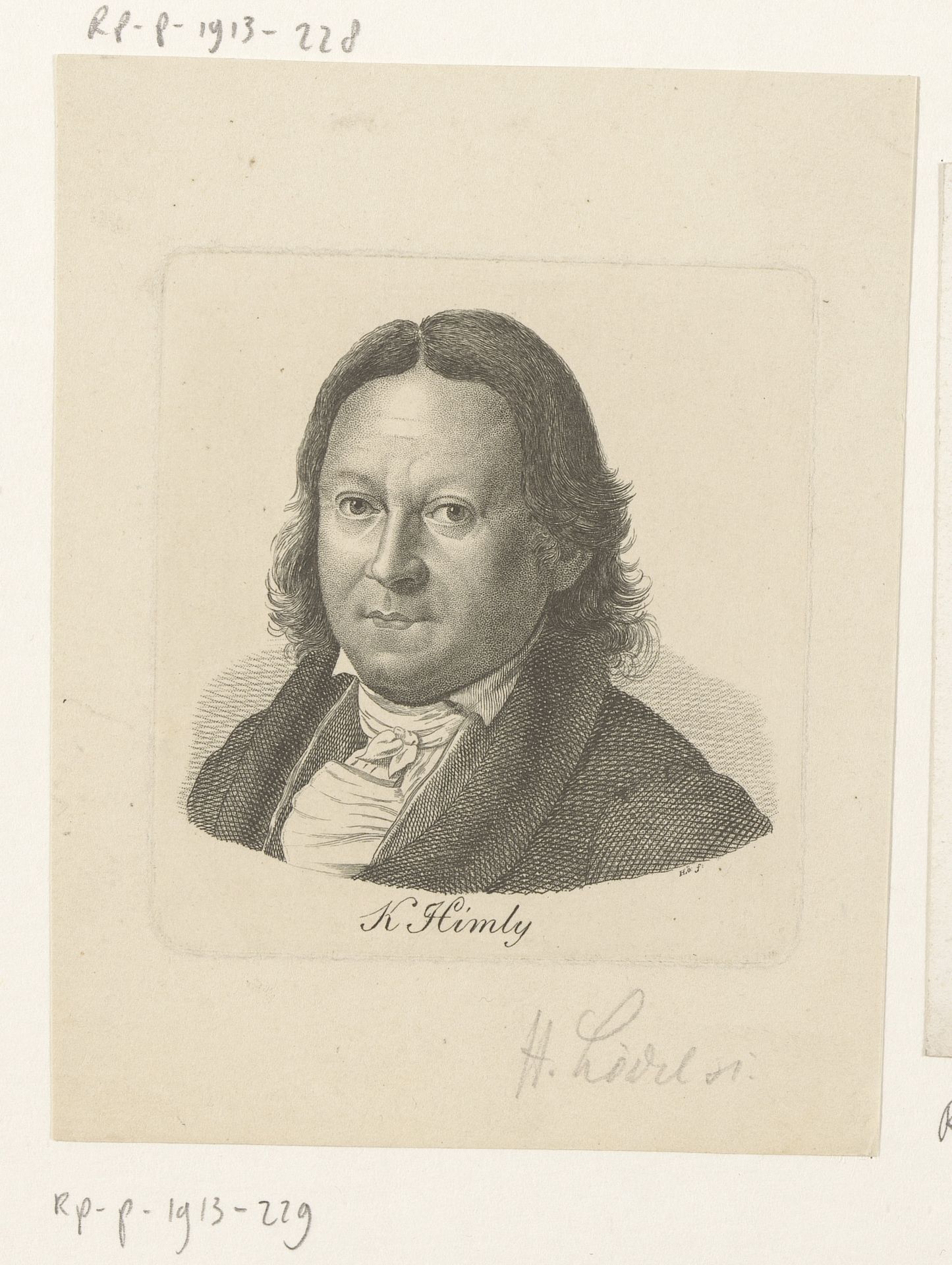 Portret van Karl Gustav Himly by Heinrich Lödel