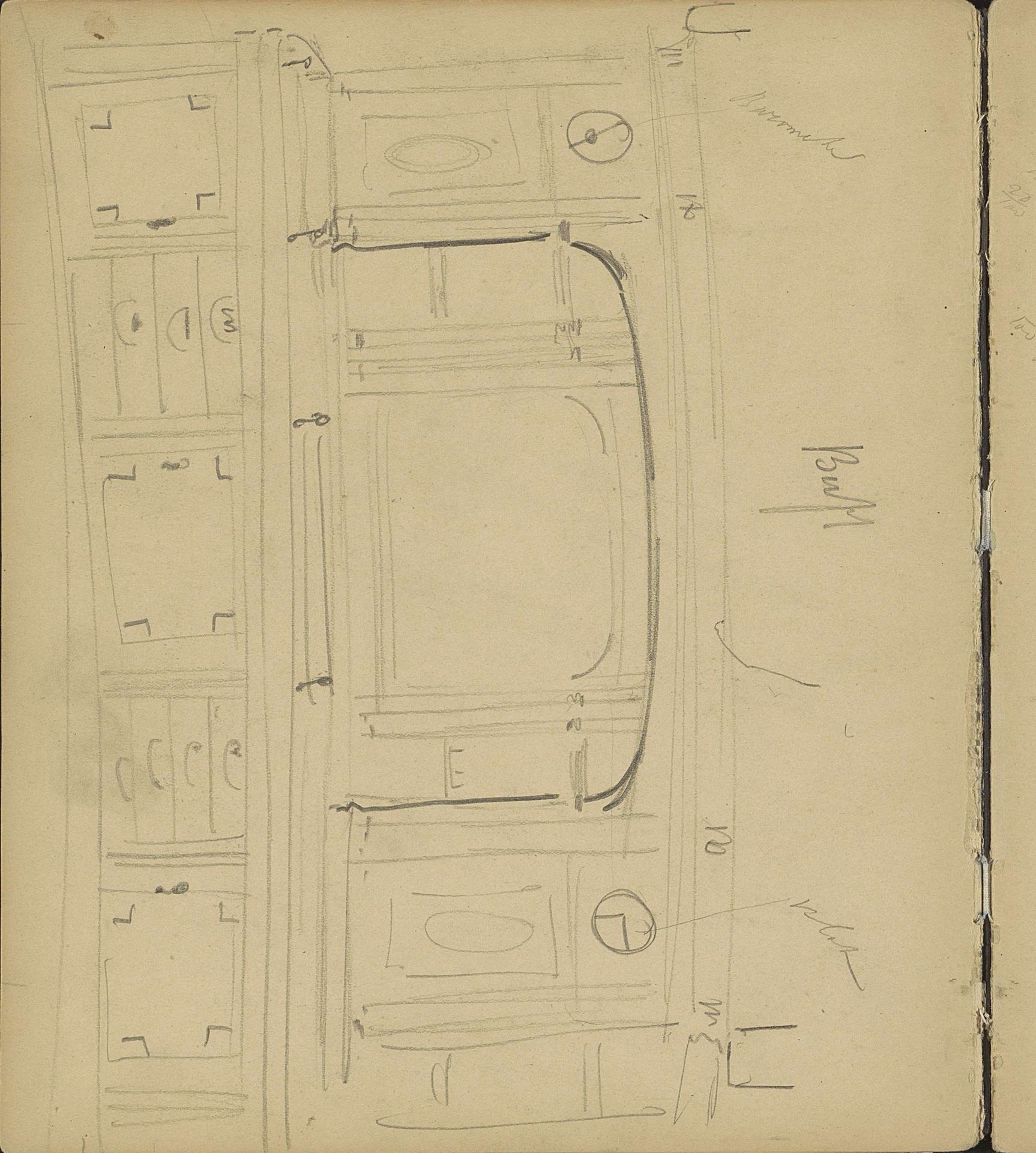 Ontwerp voor een buffetkast met een barometer by Carel Adolph Lion Cachet