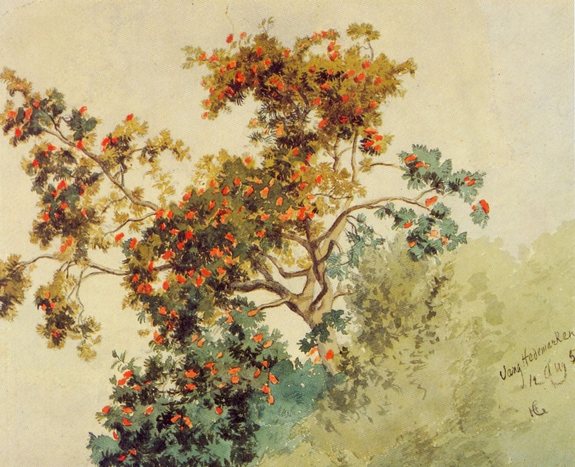 Rognebærtre, Vang by Hans Gude
