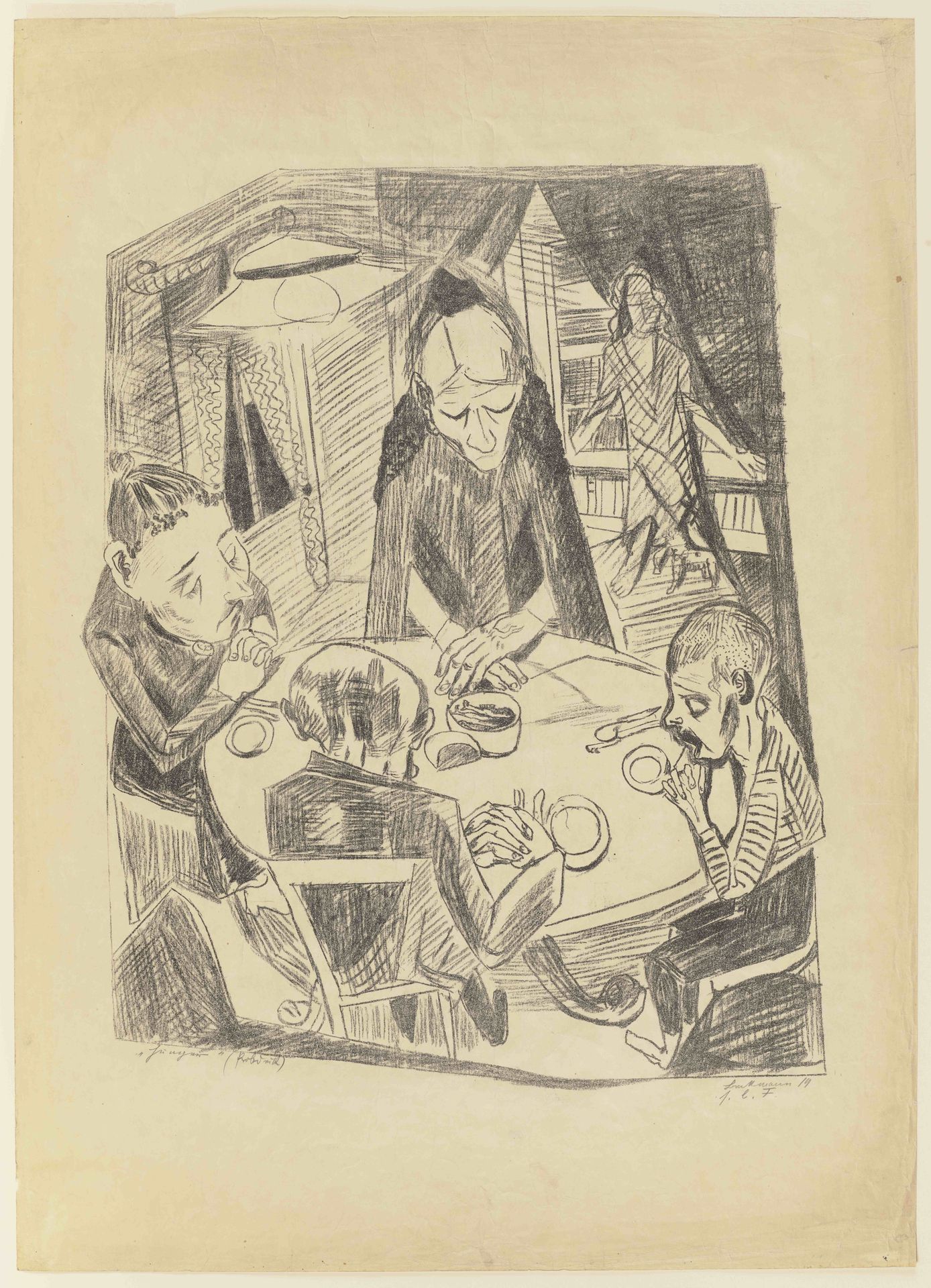 HungerSheet 4 of the series 'Hell' by Max Beckmann