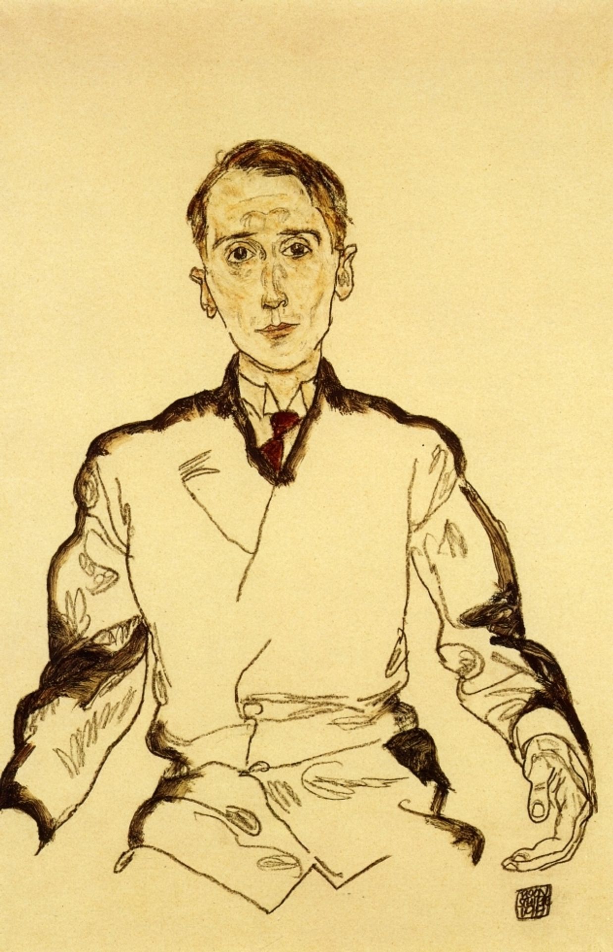 Portrait of Heinrich Rieger by Egon Schiele