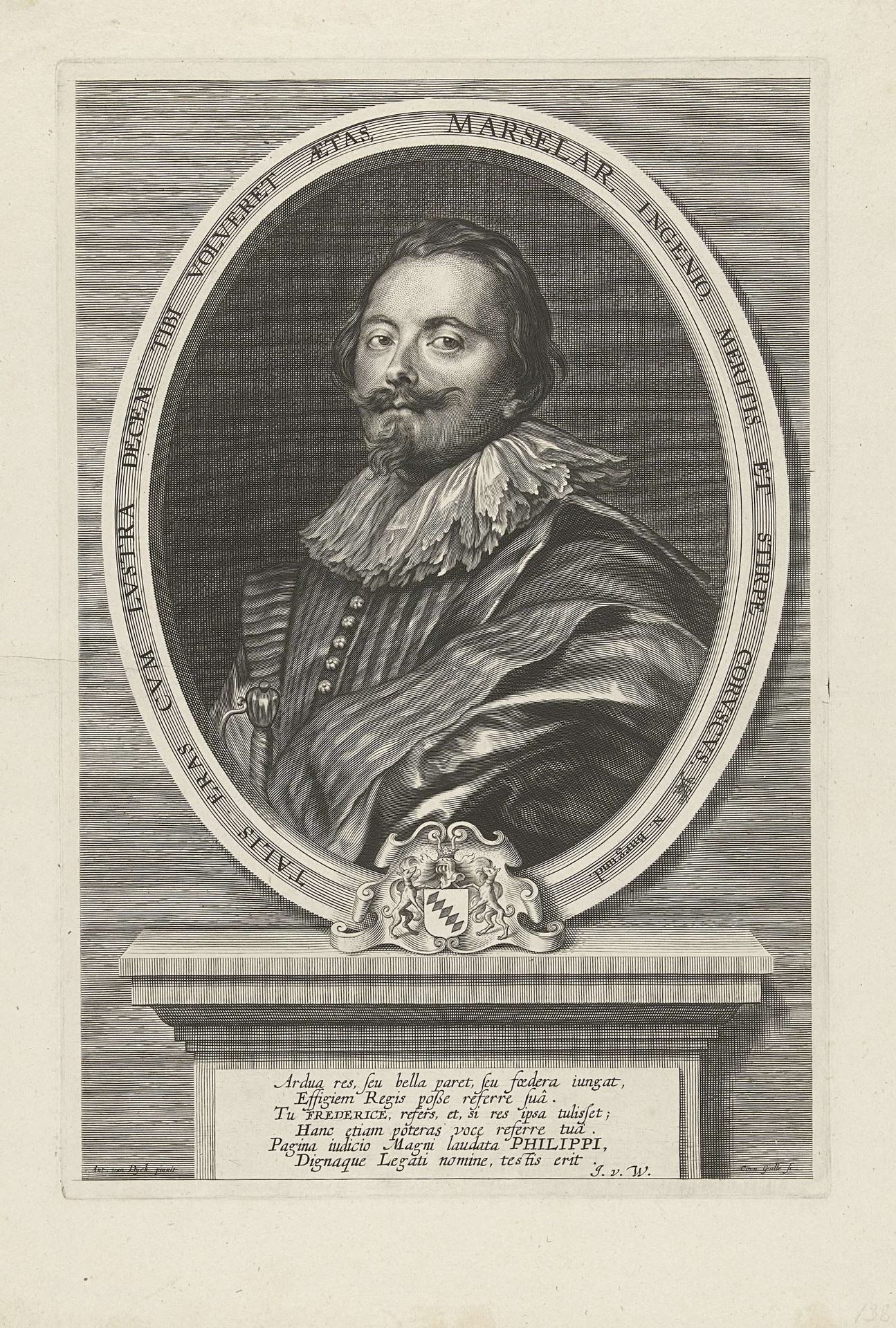 Portret van Frederick de Marselaer, bestuurder in Brussel by Cornelis Galle I