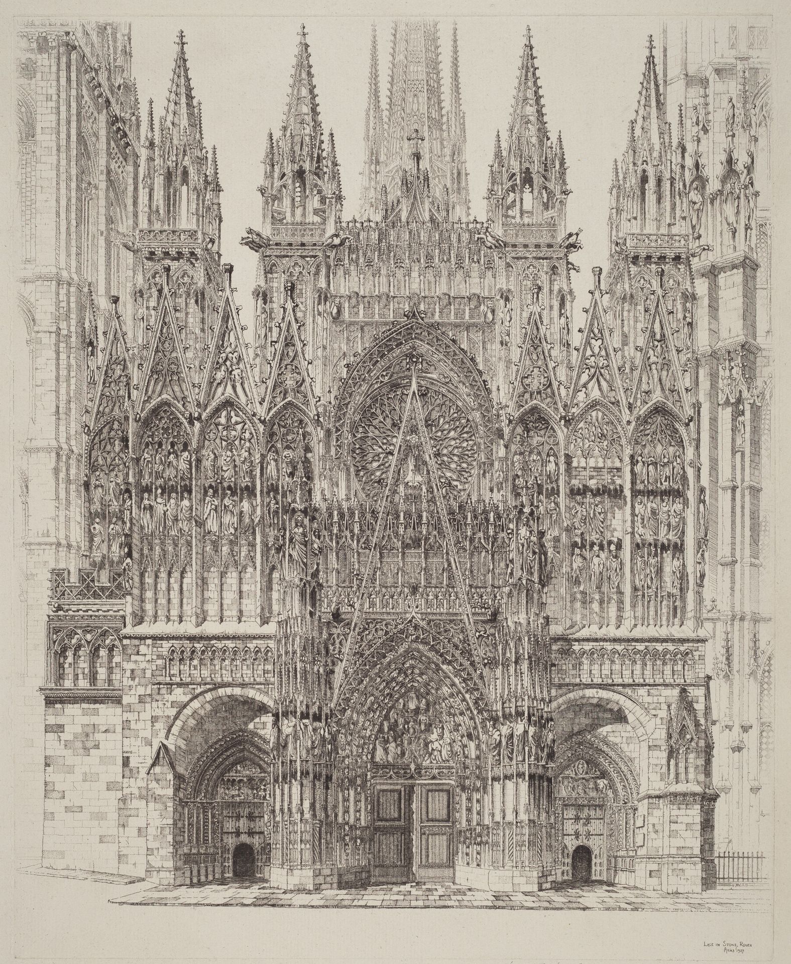 Lace in Stone, Rouen Cathedral by John Taylor Arms