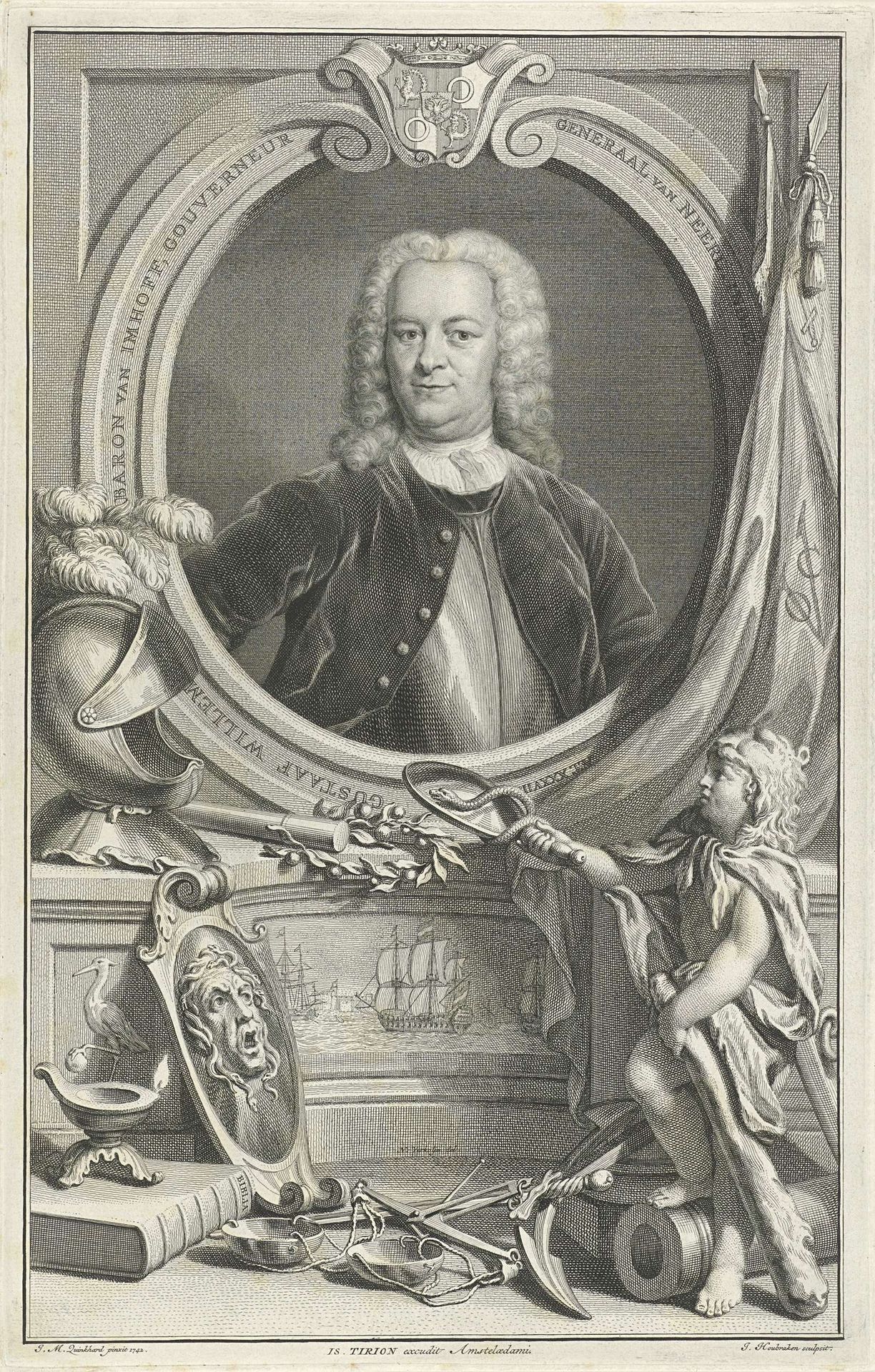 Portret van Gustaaf Willem Baron van Imhoff by Jacob Houbraken