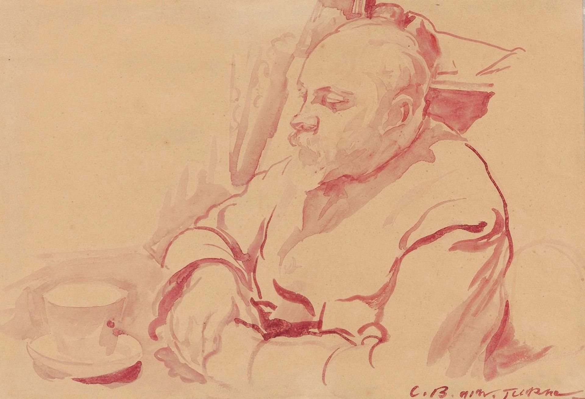 Portrait of painter Nikolay V. Sklifosovsky by Zygmunt Waliszewski