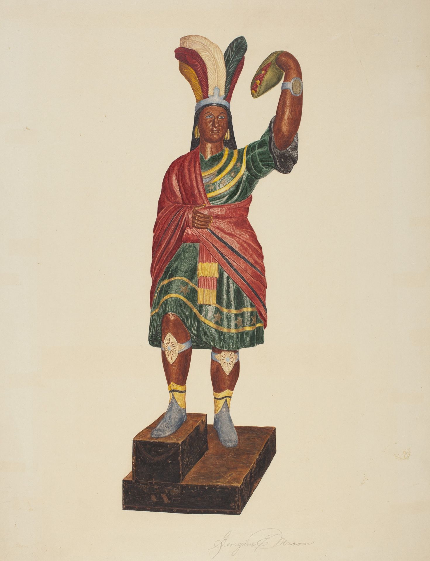 Cigar Store Indian by Georgine E. Mason