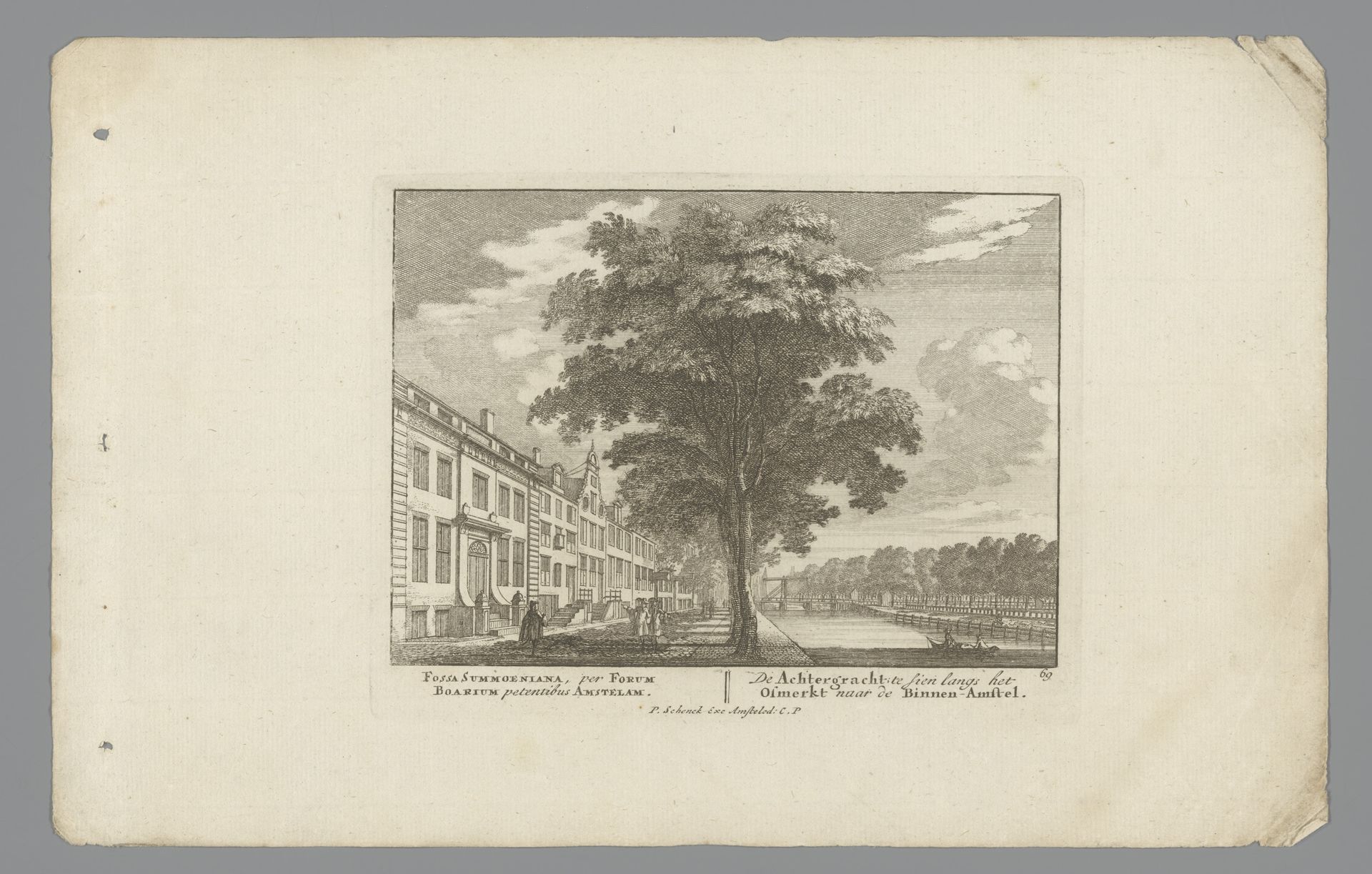 Gezicht op de Achtergracht by Jan van Call