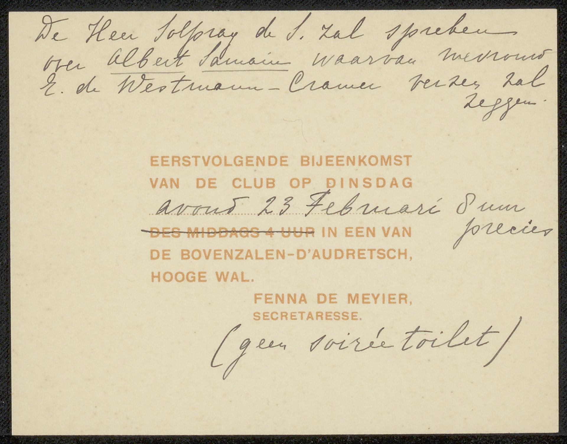Brief aan Philip Zilcken by Fenna de Meyier